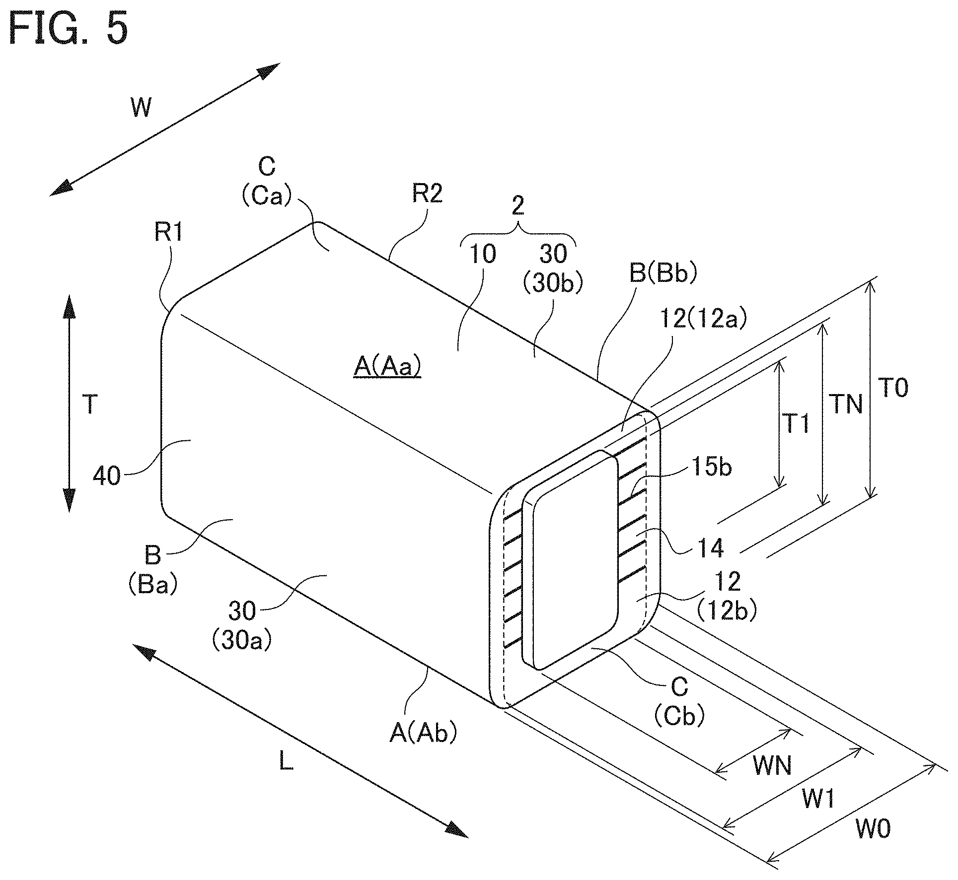 Patent US11784003 Figure 5 – Electronic component