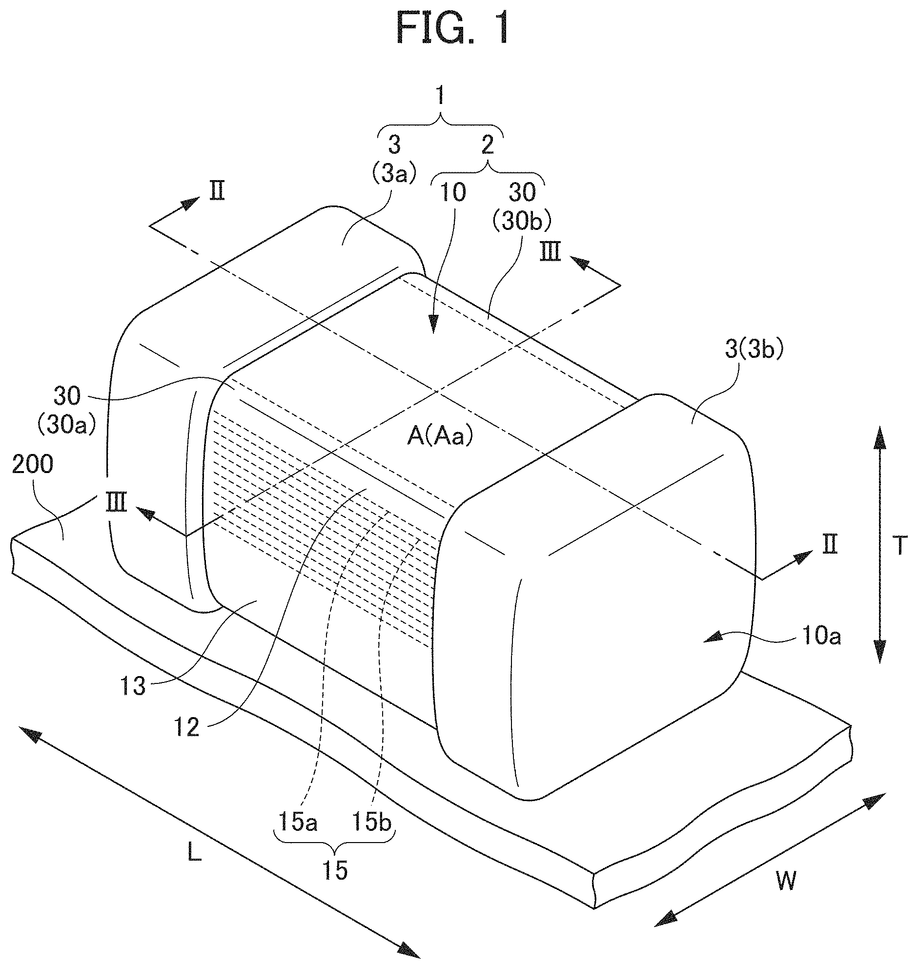 Patent US11784006 Figure 1 – Multilayer ceramic capacitor