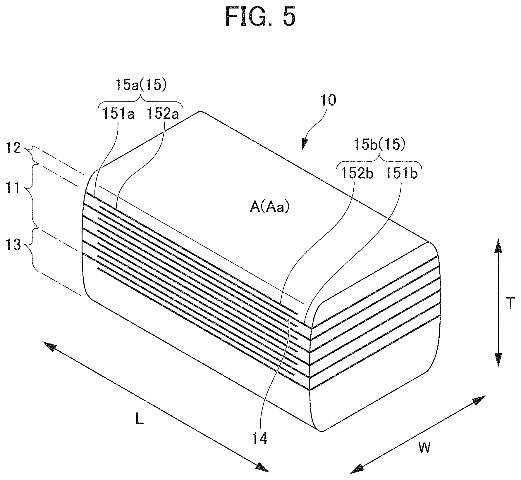 Patent US11784006 Figure 5 – Multilayer ceramic capacitor