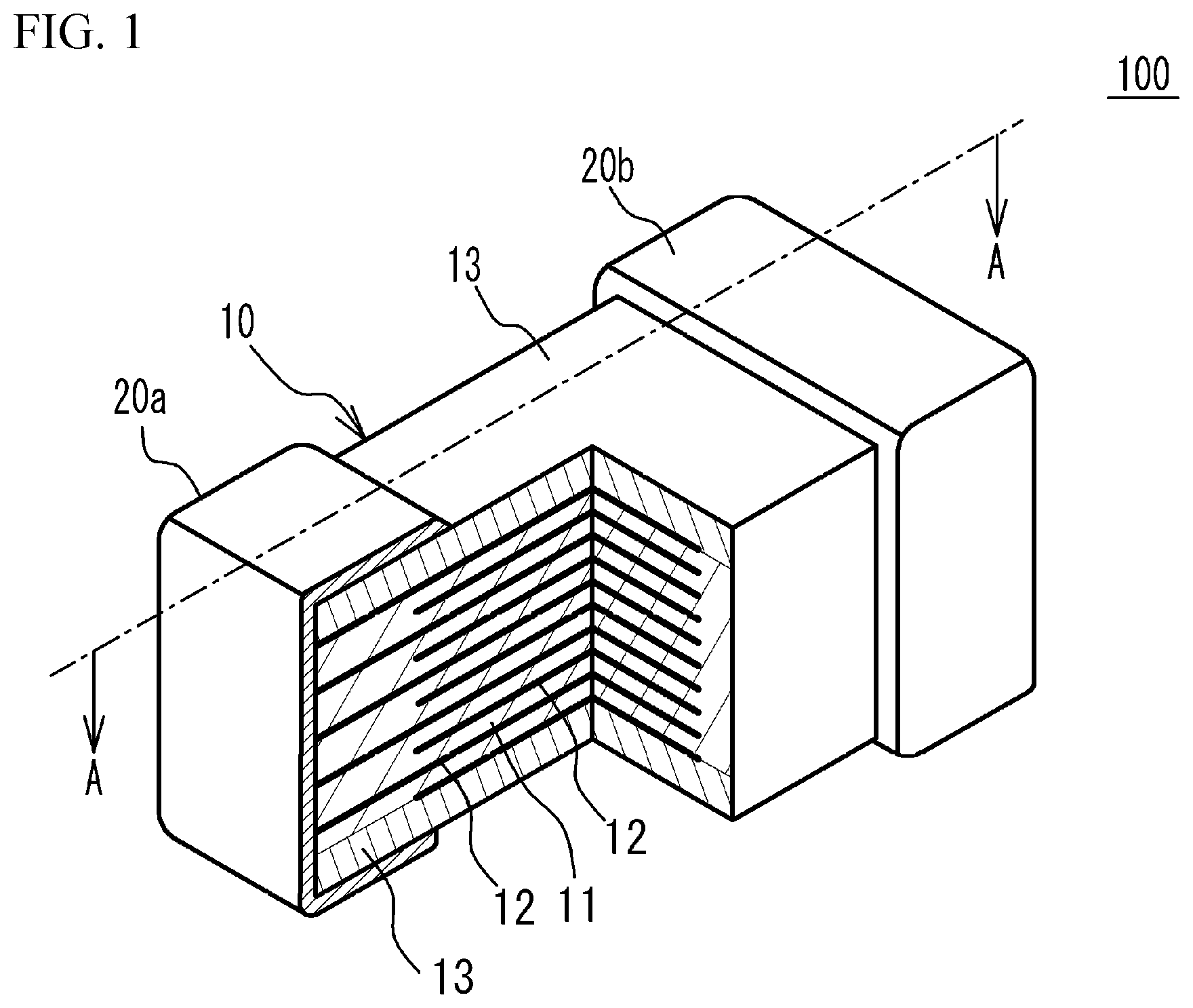 Patent US11784008 Figure 1 – Ceramic electronic device and manufacturing method of the same