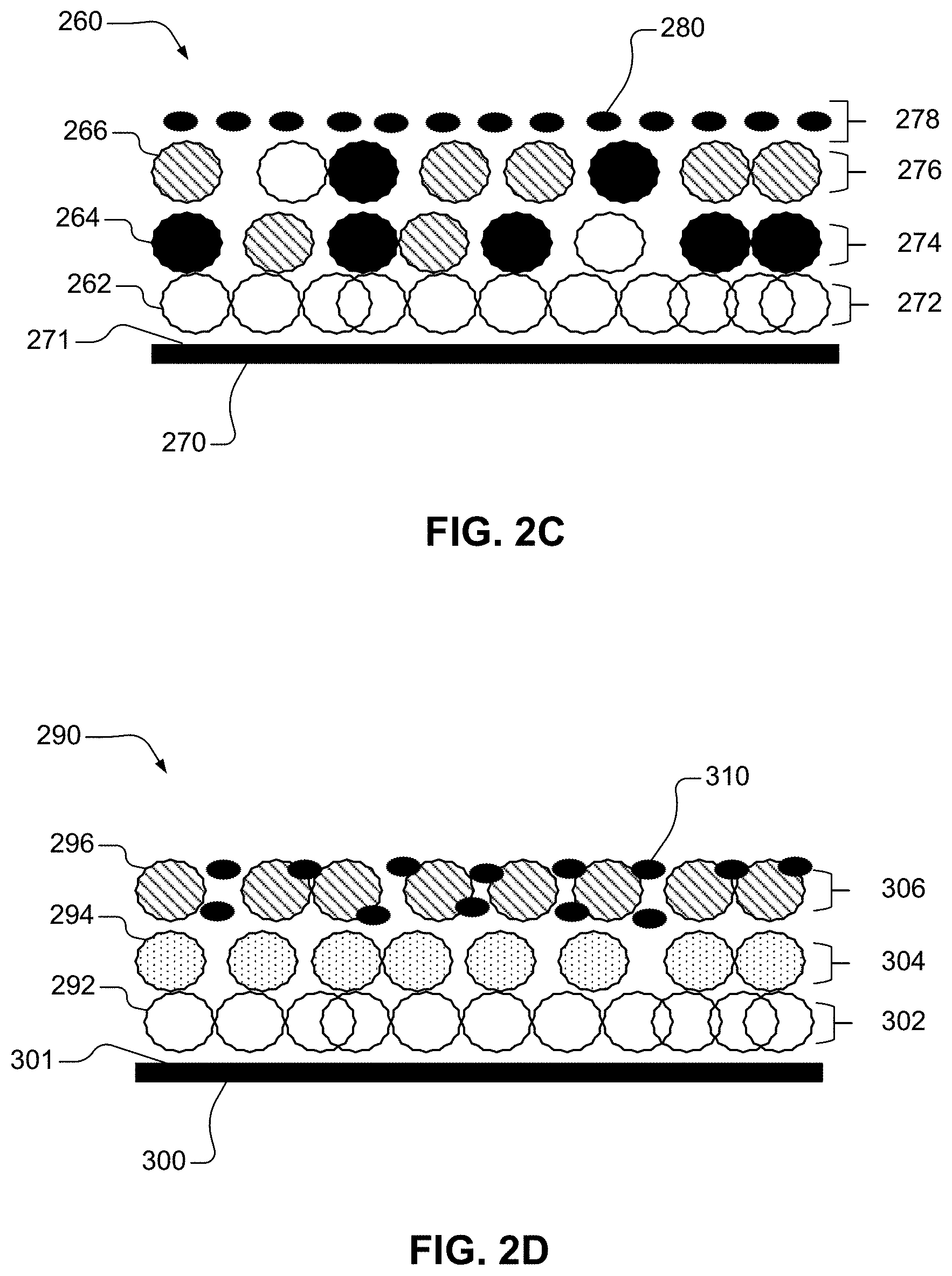 Patent US11784010 Figure 3 – Electrode including capacitor material disposed on or intermingled with electroactive material and electrochemical cell including the same