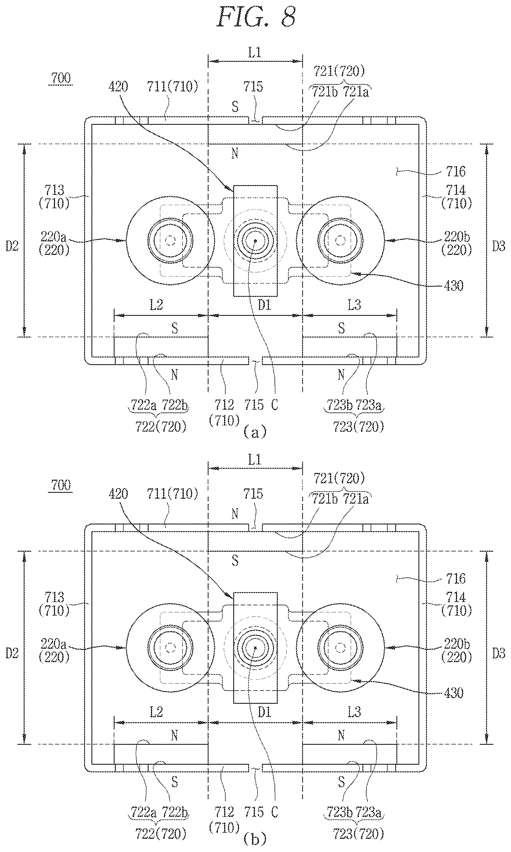 Patent US11784018 Figure 8 – Arc path formation unit and direct current relay including same