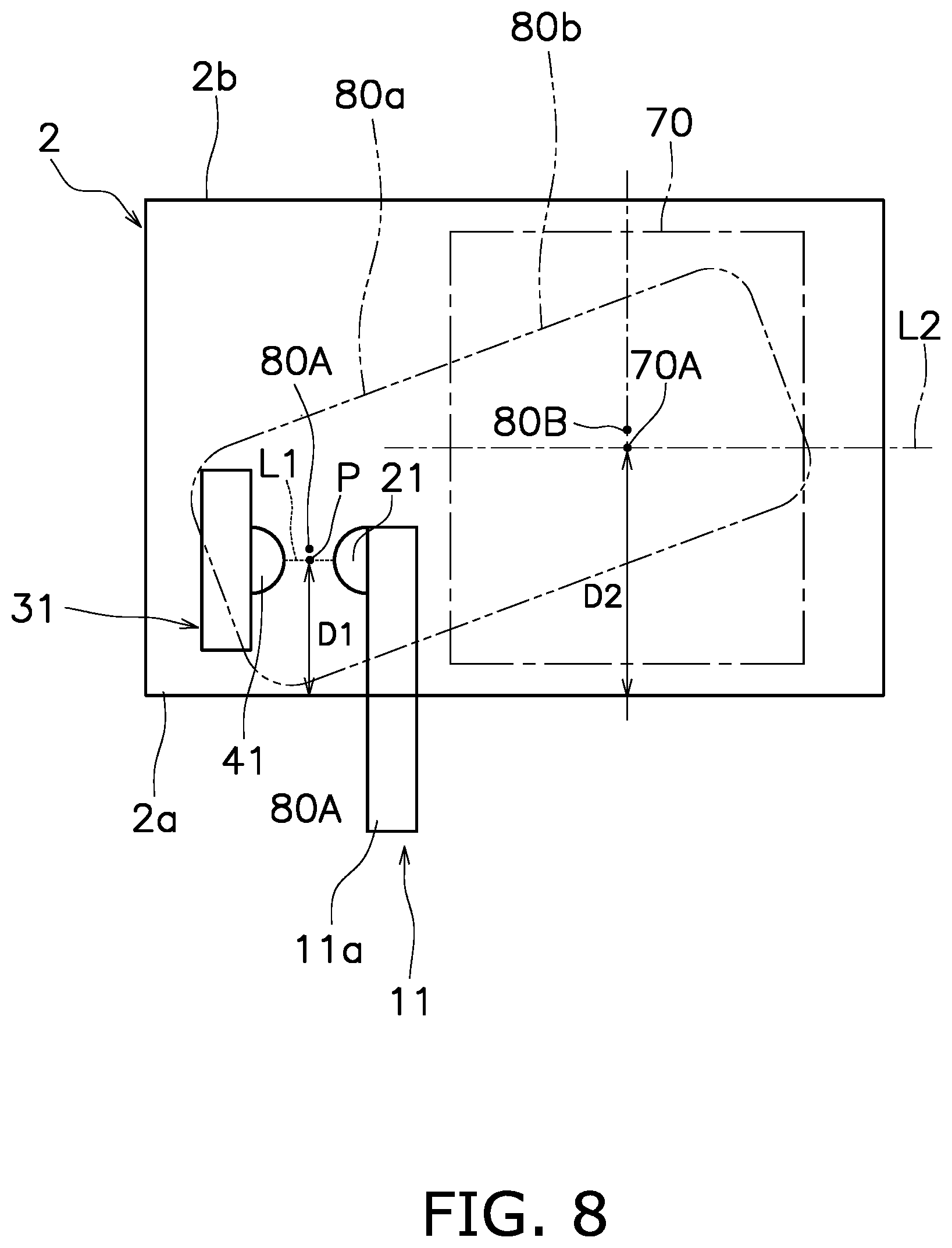 Patent US11784019 Figure 8 – Electromagnetic relay with magnetic arc extension