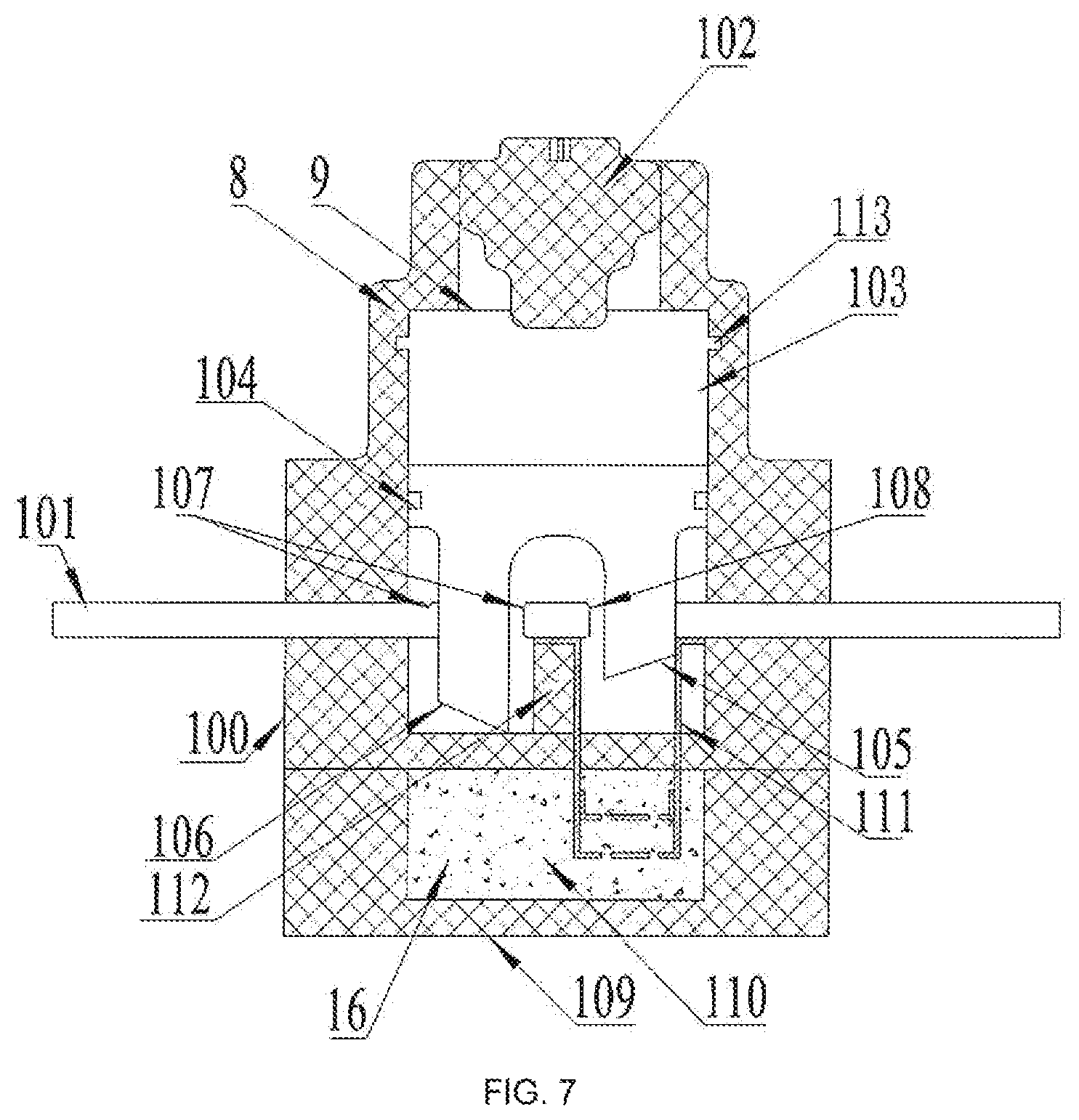 Patent US11784021 Figure 7 – Mechanical breaking and fusing combined multi-fracture excitation fuse