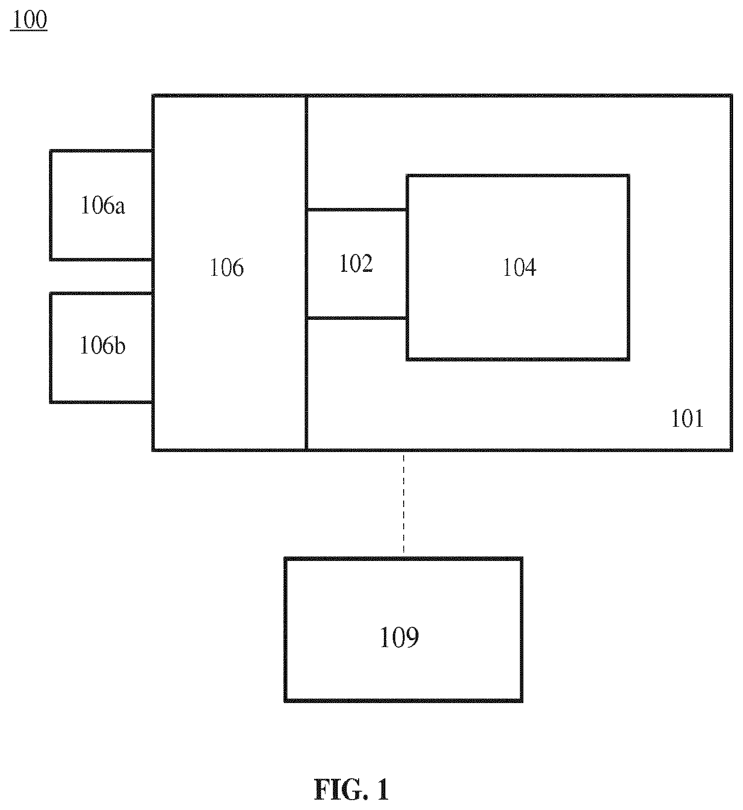 Patent US11784024 Figure 1 – Multi-cell detector for charged particles