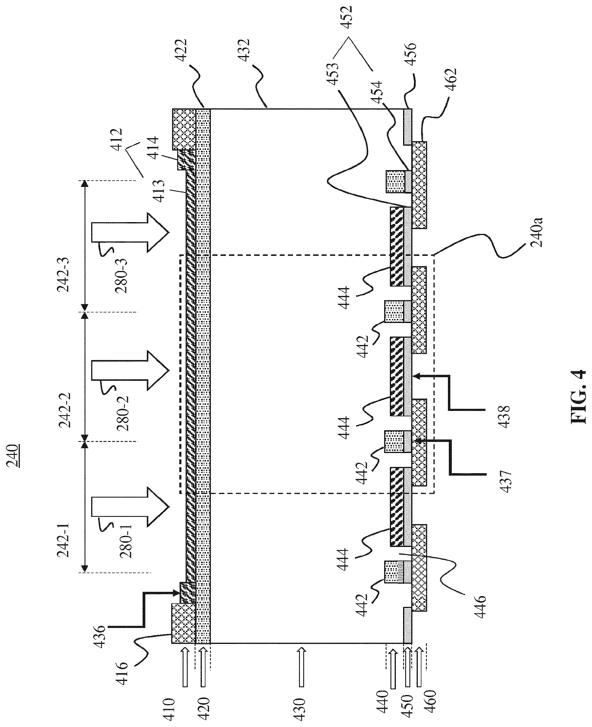Patent US11784024 Figure 4 – Multi-cell detector for charged particles