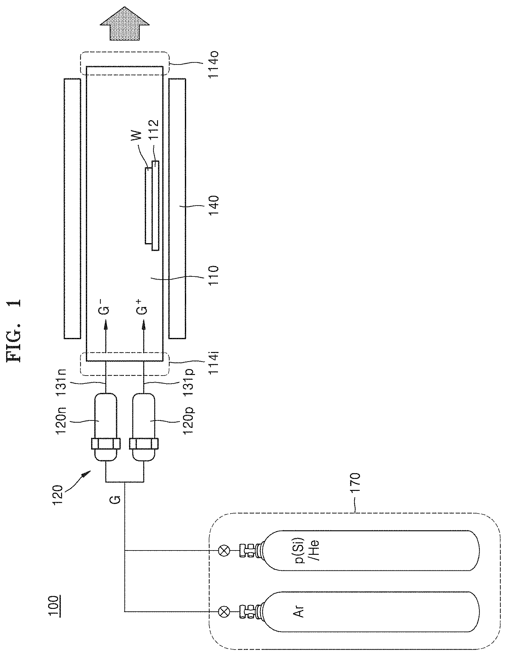 Patent US11784026 Figure 1 – Substrate processing apparatus, material layer deposition apparatus, and atmospheric pressure chemical vapor deposition apparatus