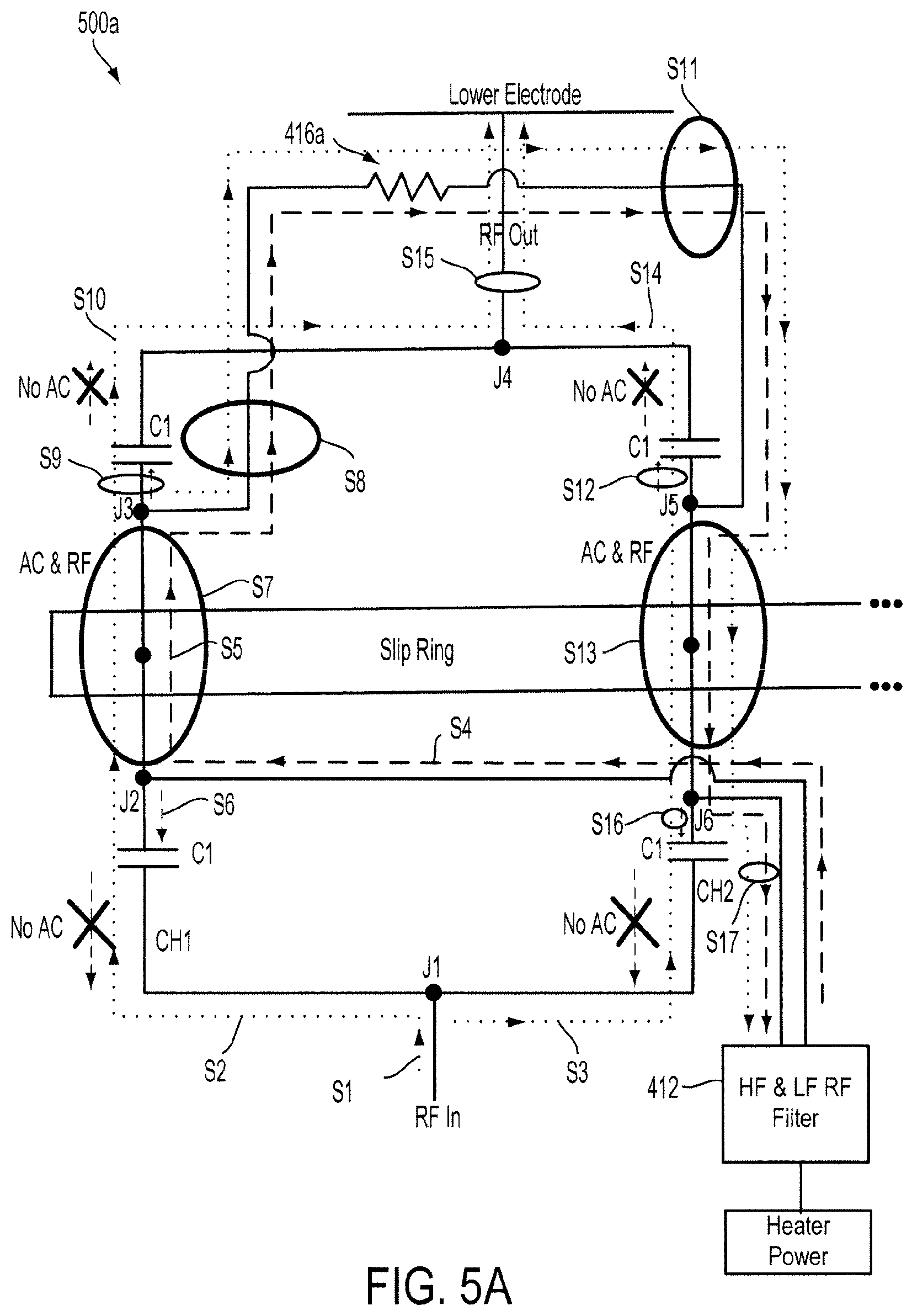 Patent US11784027 Figure 4 – Apparatuses and methods for avoiding electrical breakdown from RF terminal to adjacent non-RF terminal