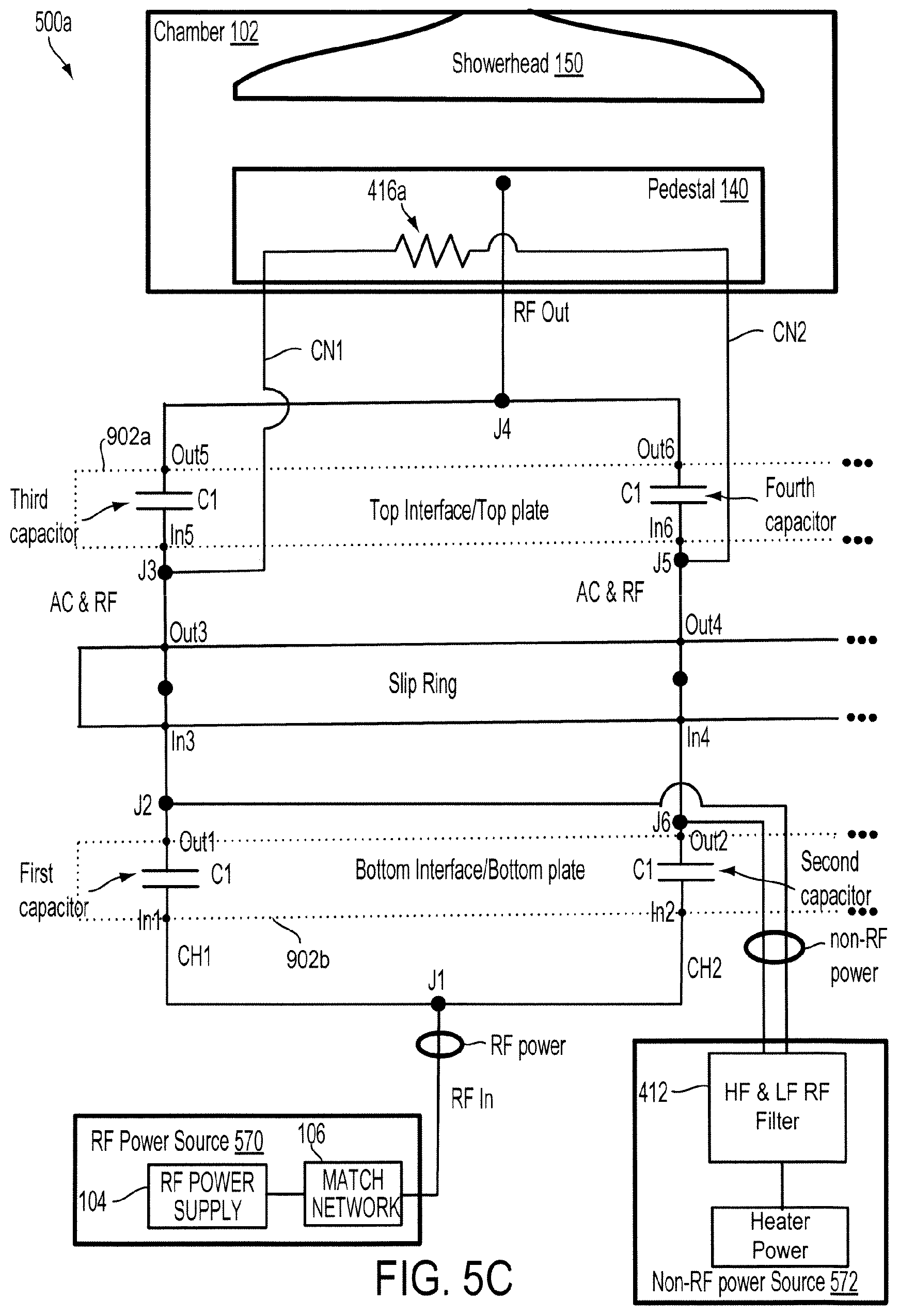 Patent US11784027 Figure 6 – Apparatuses and methods for avoiding electrical breakdown from RF terminal to adjacent non-RF terminal
