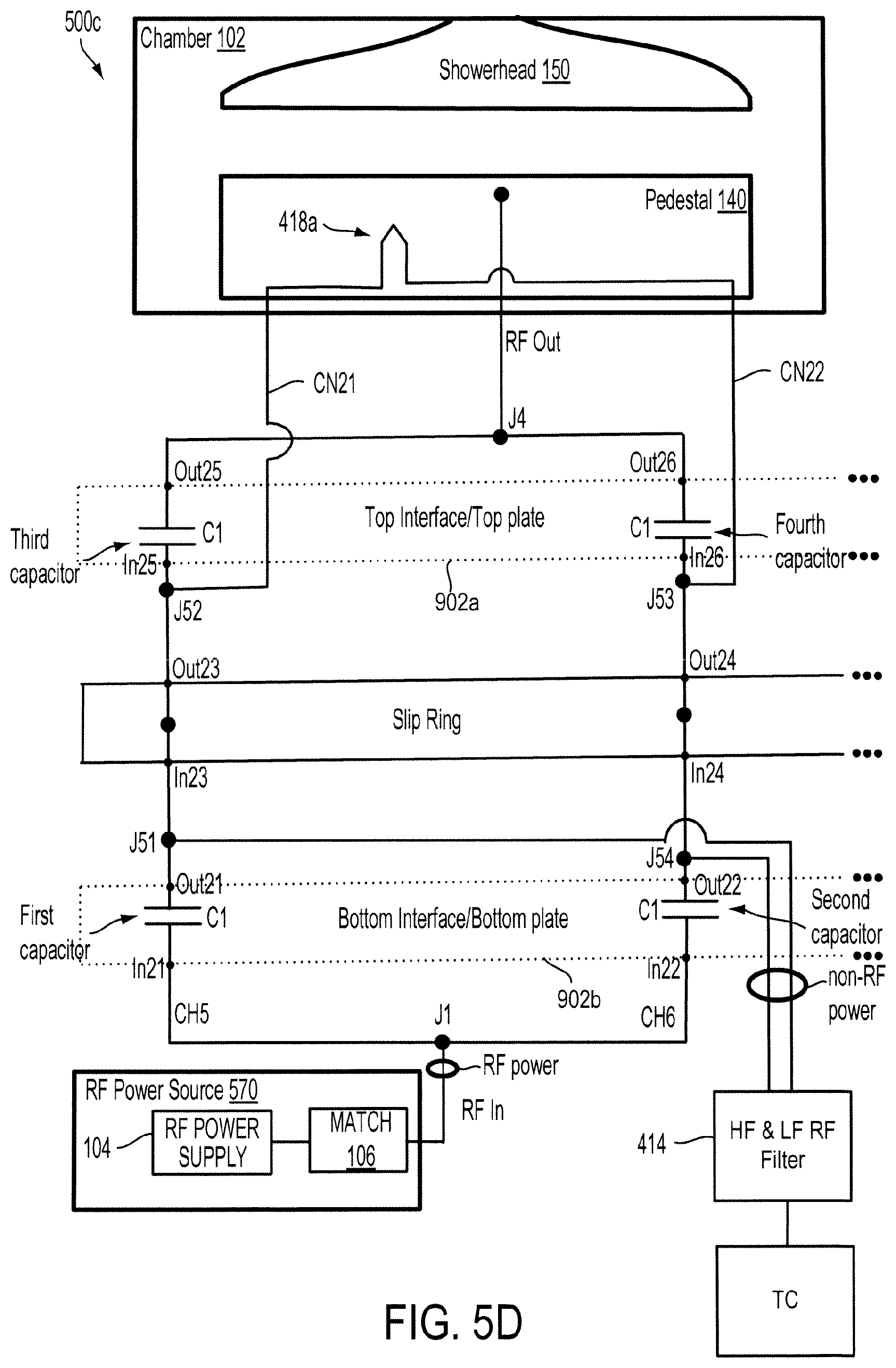 Patent US11784027 Figure 7 – Apparatuses and methods for avoiding electrical breakdown from RF terminal to adjacent non-RF terminal
