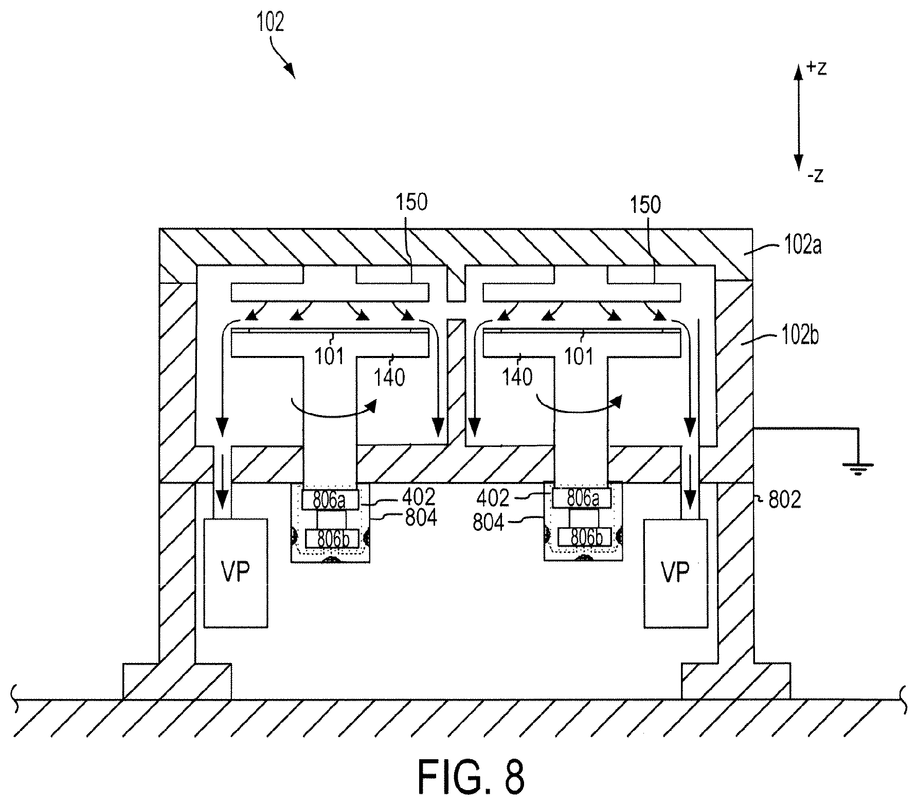 Patent US11784027 Figure 12 – Apparatuses and methods for avoiding electrical breakdown from RF terminal to adjacent non-RF terminal