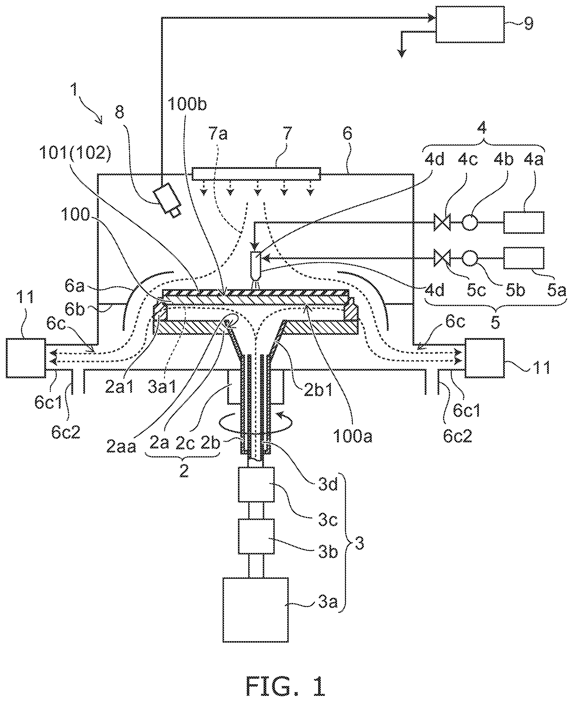 Patent US11784040 Figure 1 – Substrate treatment device