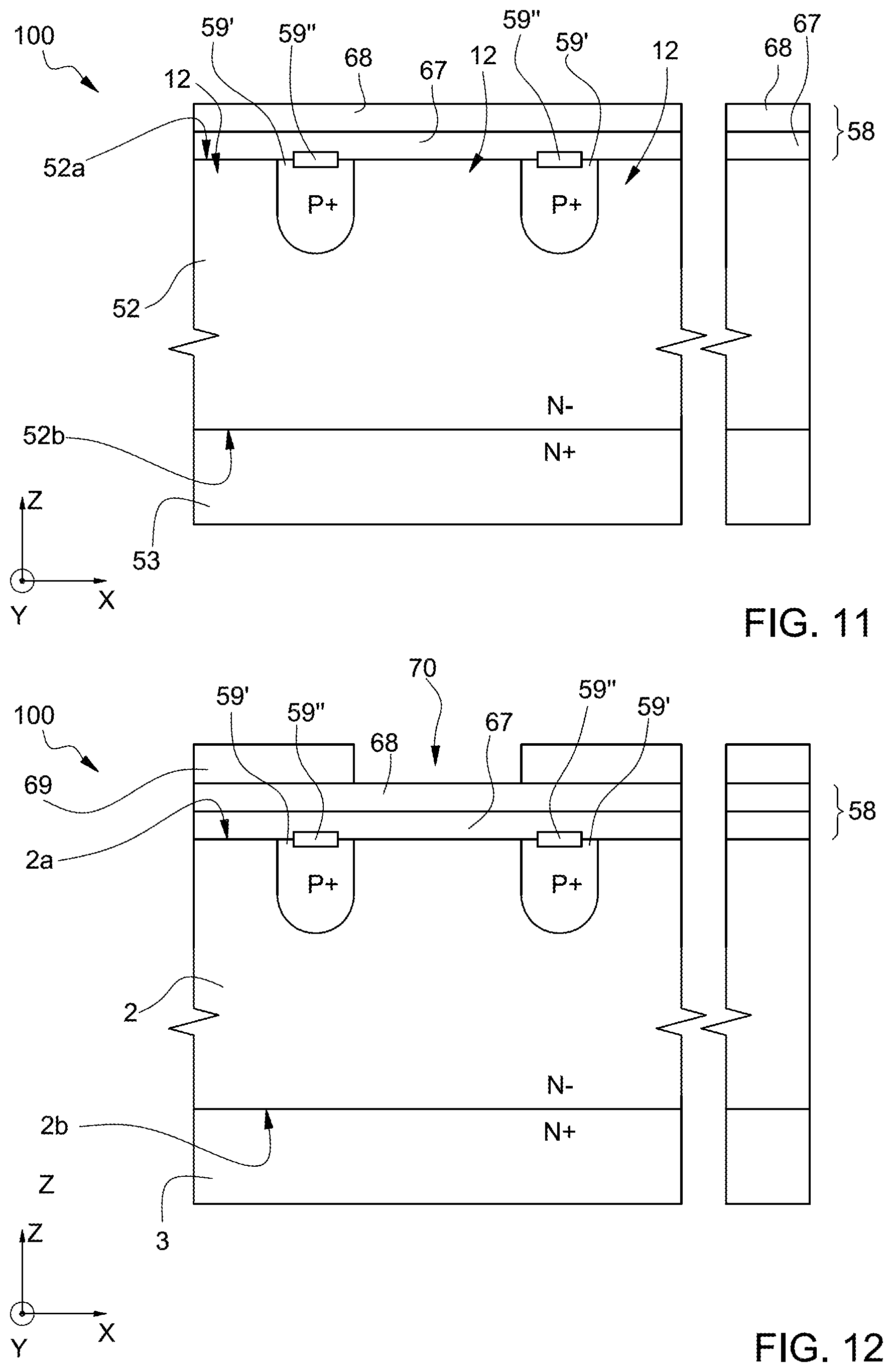 Patent US11784049 Figure 7 – Method for manufacturing a sic electronic device with reduced handling steps, and sic electronic device