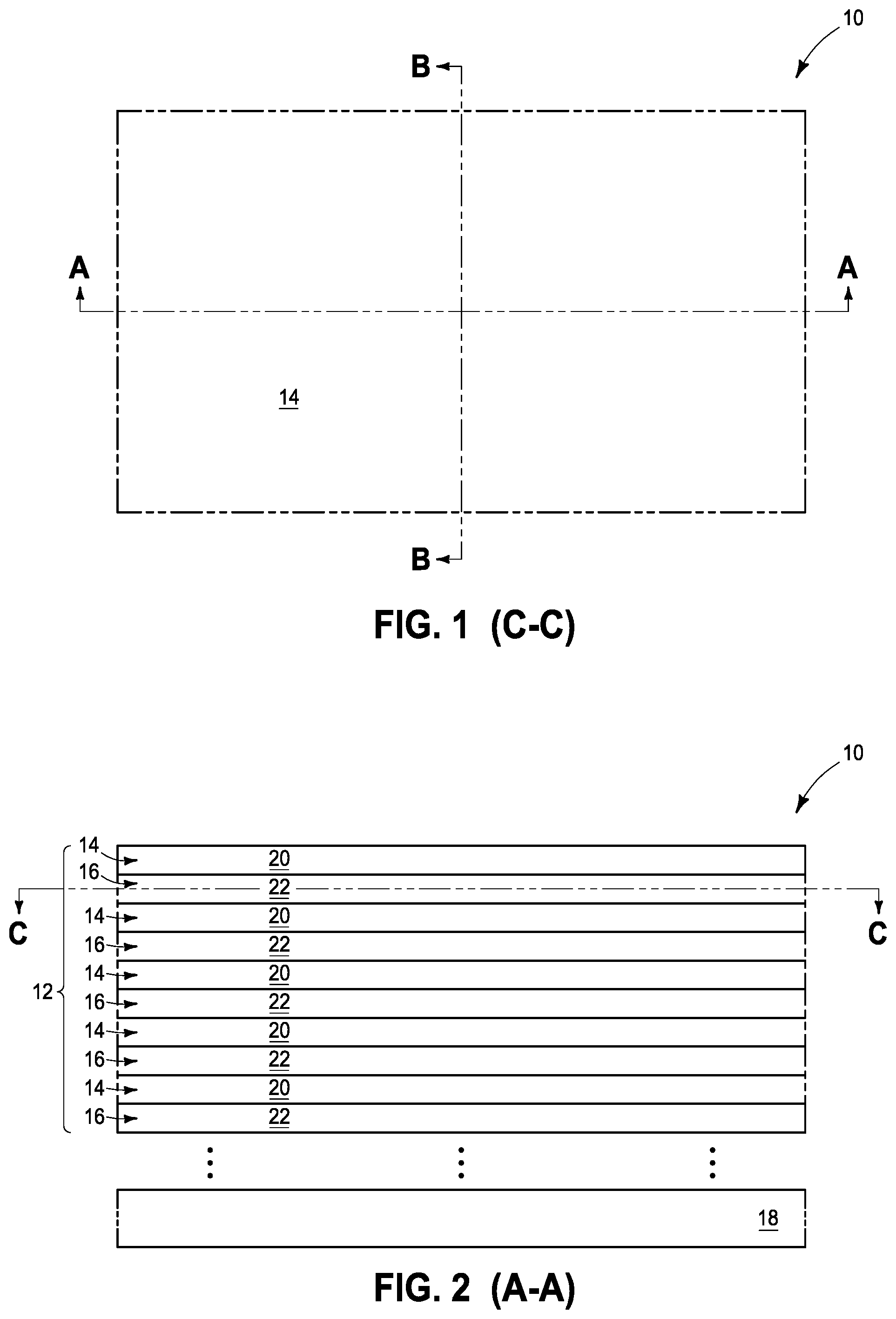 Patent US11784058 Figure 1 – Integrated structures, capacitors and methods of forming capacitors