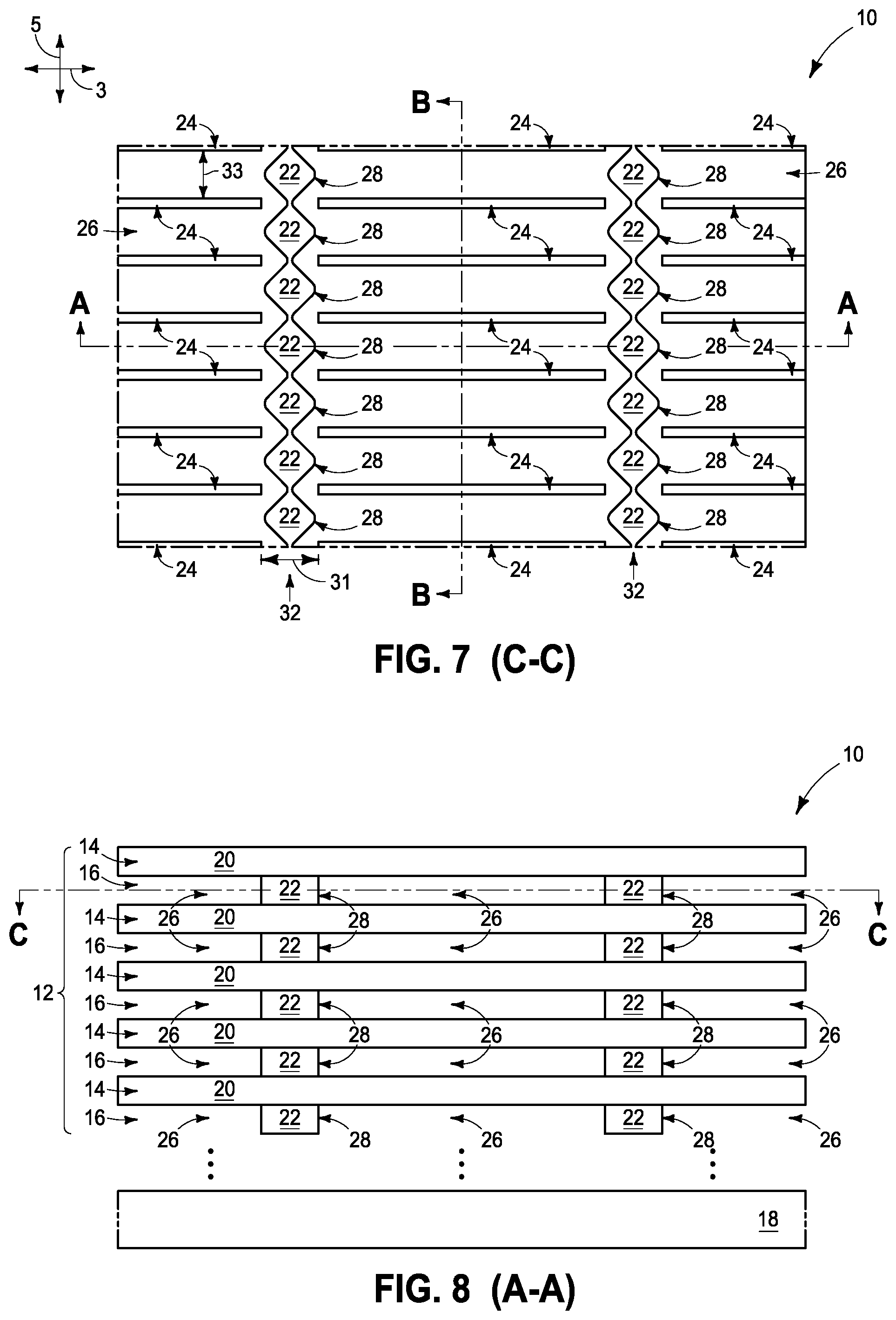 Patent US11784058 Figure 5 – Integrated structures, capacitors and methods of forming capacitors