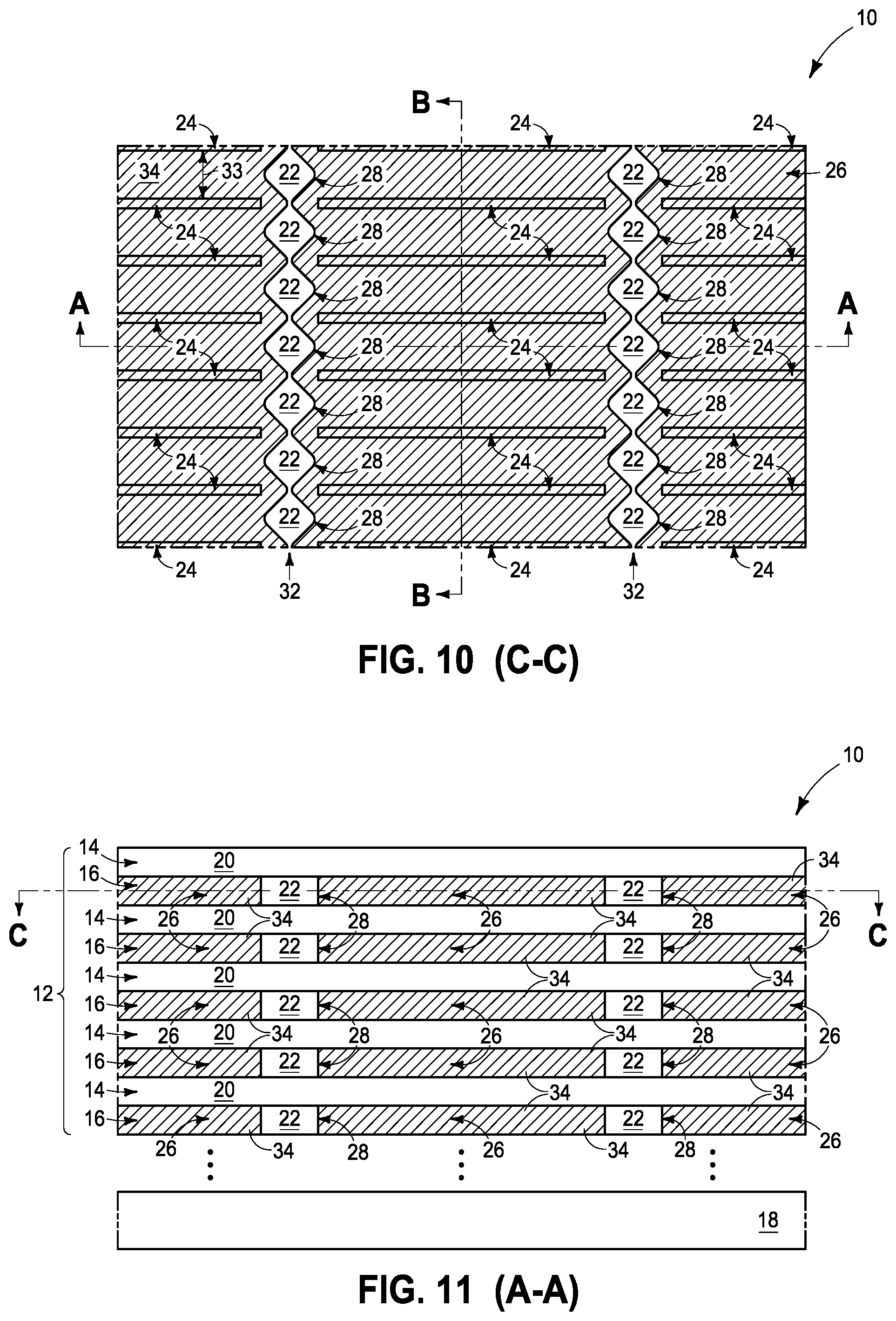 Patent US11784058 Figure 7 – Integrated structures, capacitors and methods of forming capacitors