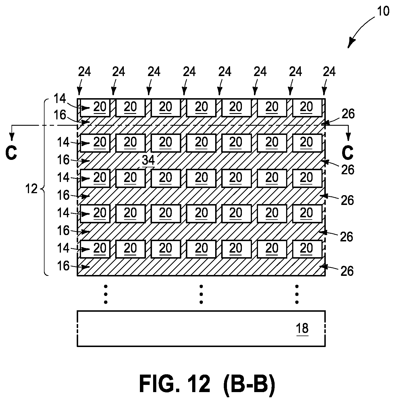 Patent US11784058 Figure 8 – Integrated structures, capacitors and methods of forming capacitors