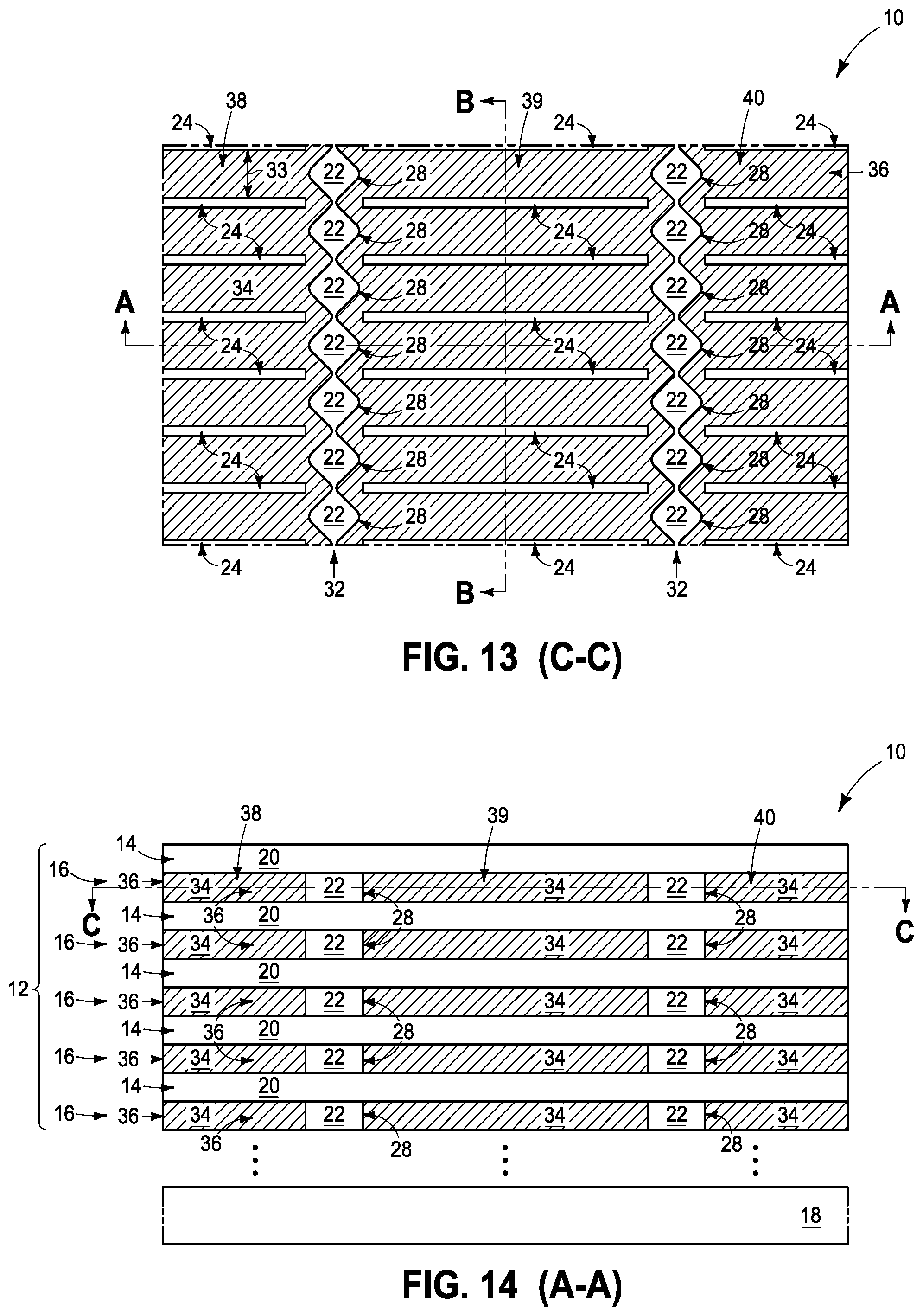 Patent US11784058 Figure 9 – Integrated structures, capacitors and methods of forming capacitors