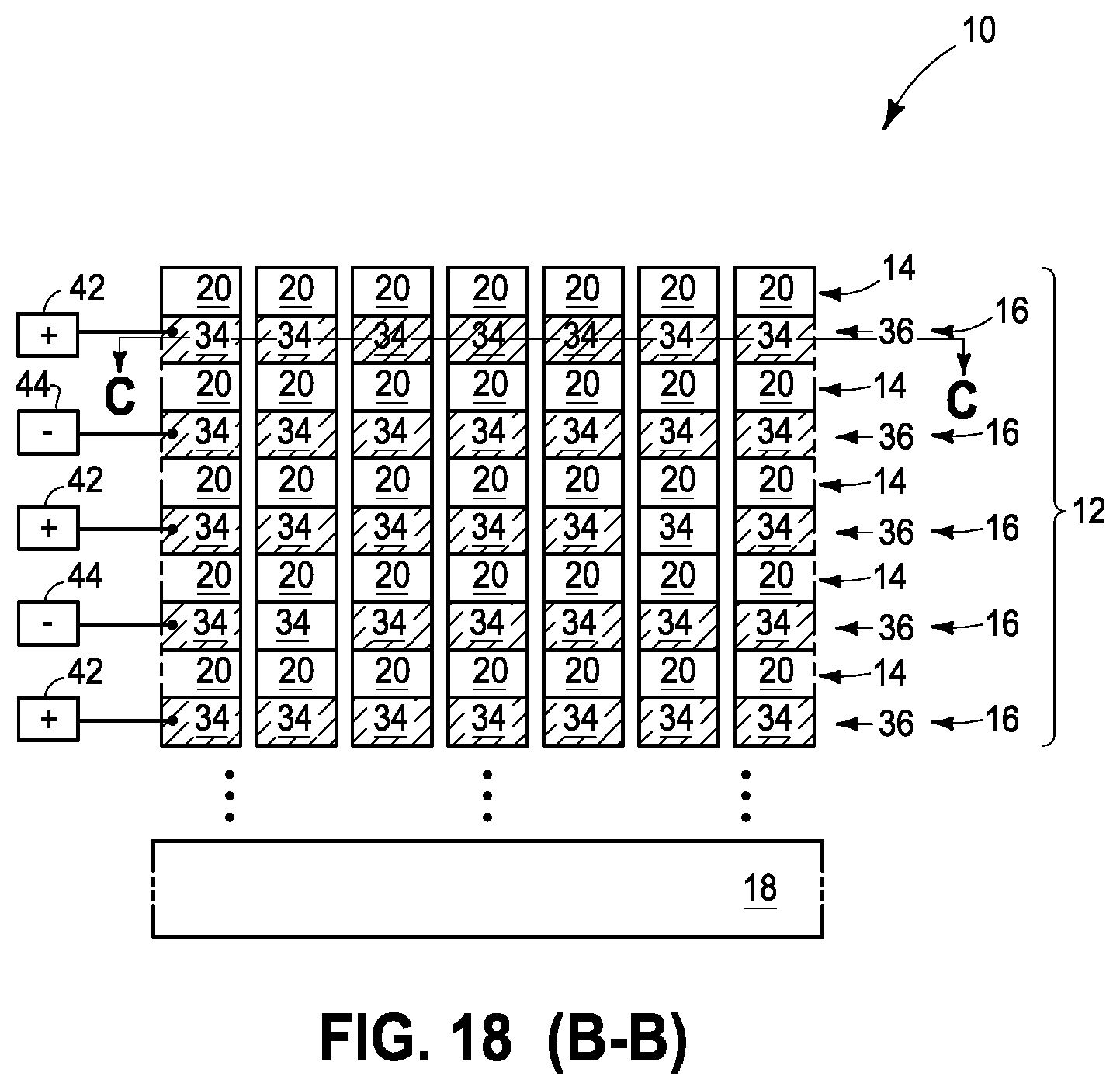 Patent US11784058 Figure 12 – Integrated structures, capacitors and methods of forming capacitors