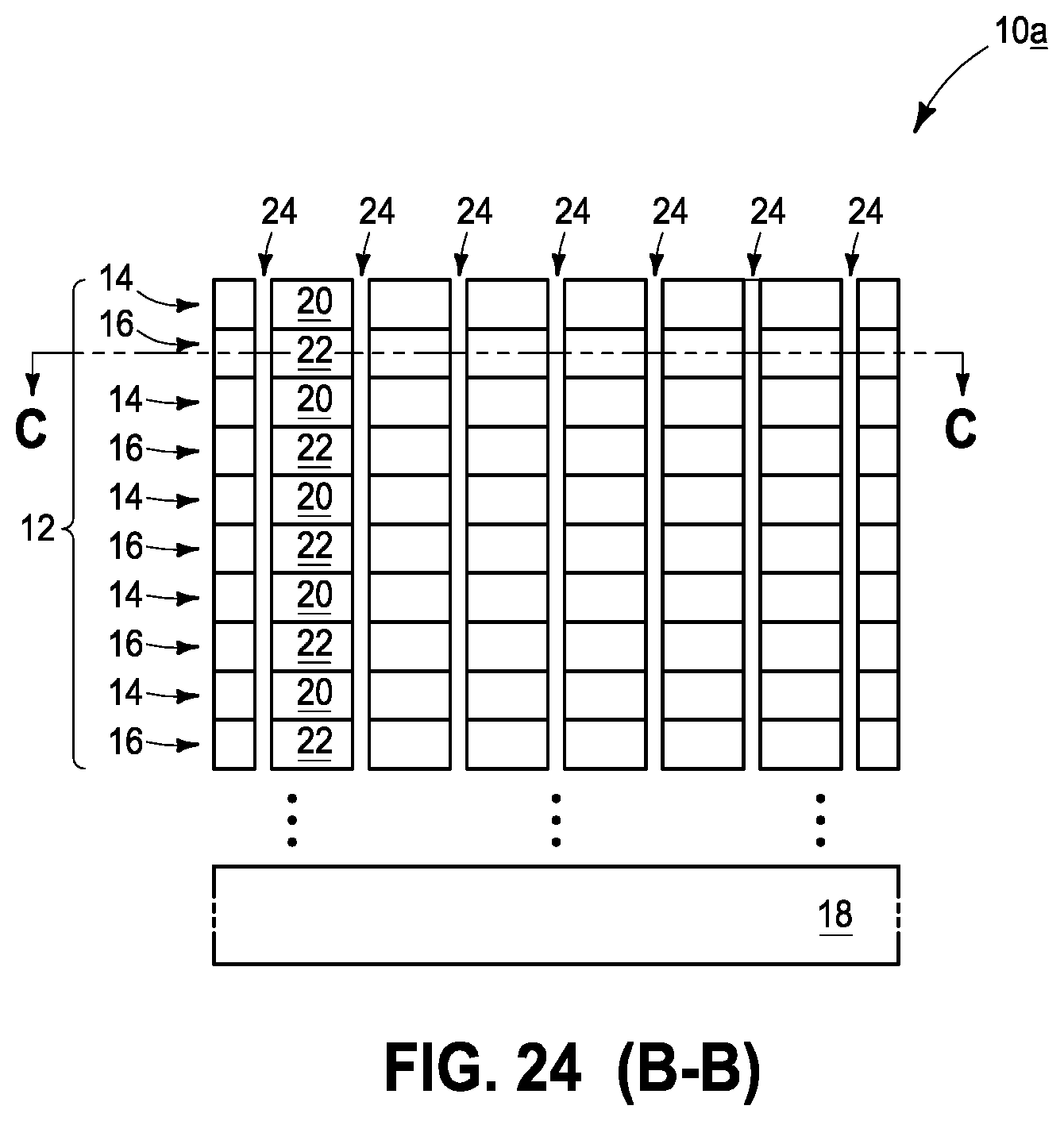 Patent US11784058 Figure 16 – Integrated structures, capacitors and methods of forming capacitors