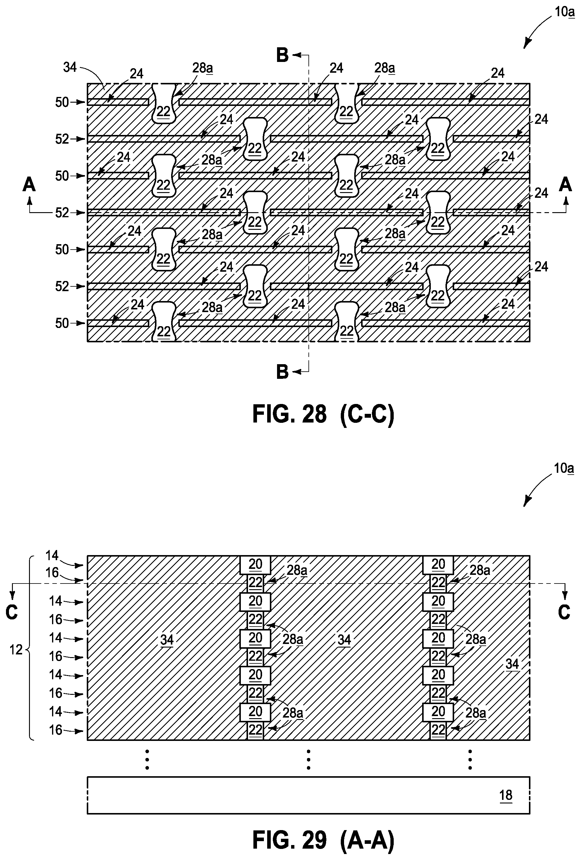 Patent US11784058 Figure 19 – Integrated structures, capacitors and methods of forming capacitors