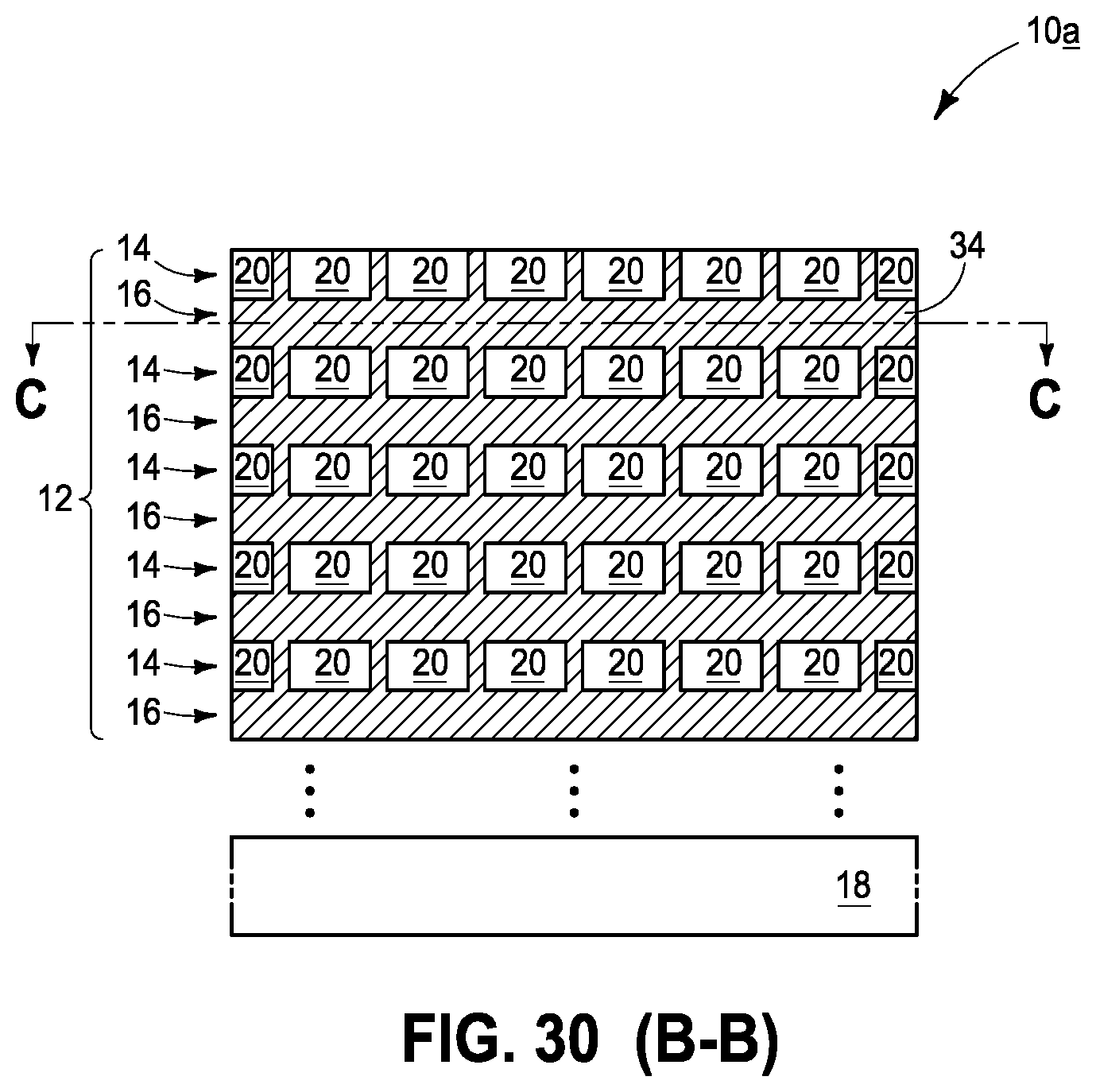 Patent US11784058 Figure 20 – Integrated structures, capacitors and methods of forming capacitors