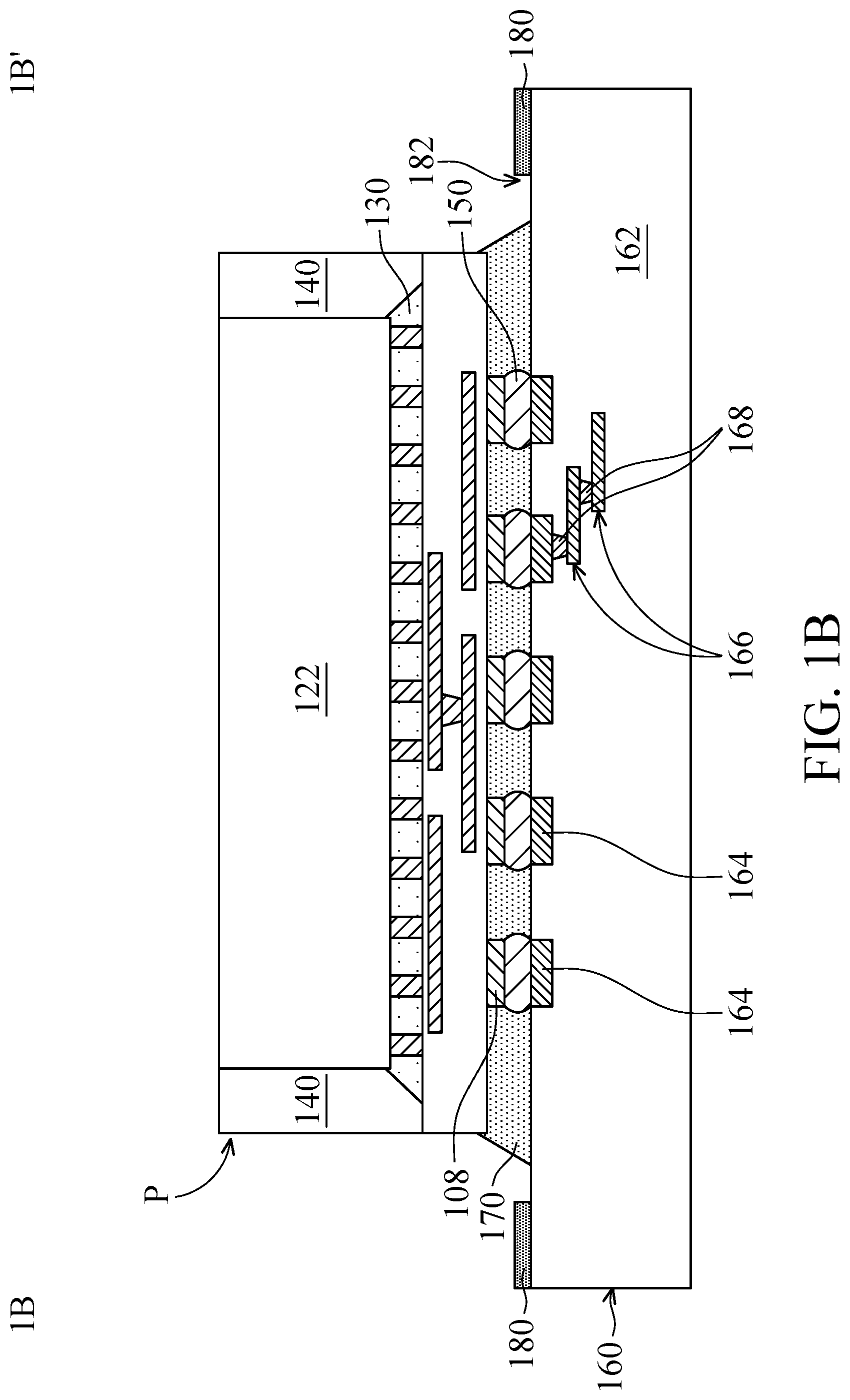 Patent US11784061 Figure 2 – Chip package structure and method for forming the same