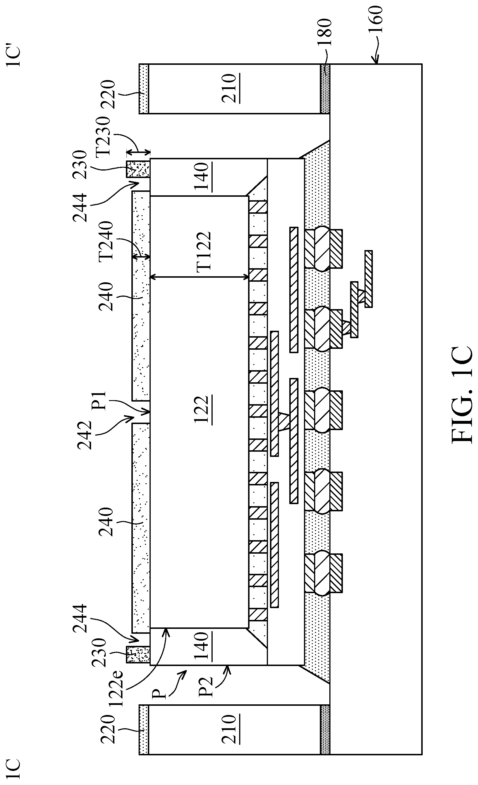 Patent US11784061 Figure 4 – Chip package structure and method for forming the same
