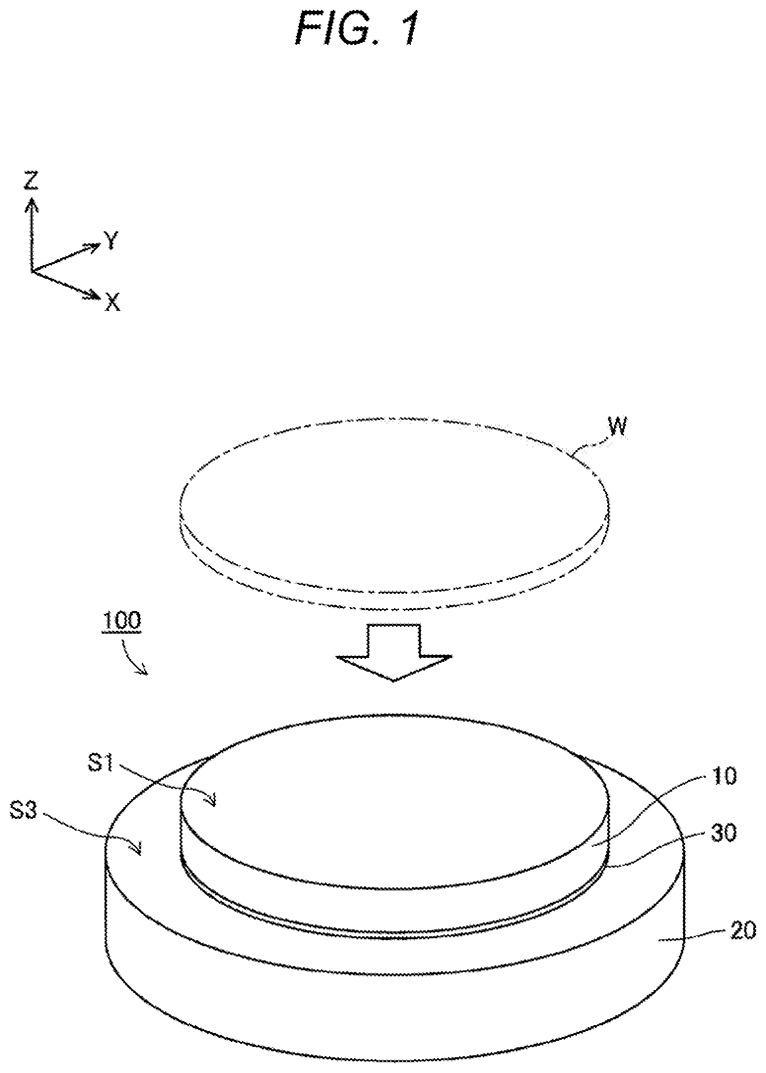 Patent US11784067 Figure 1 – Holding device and method for manufacturing holding device