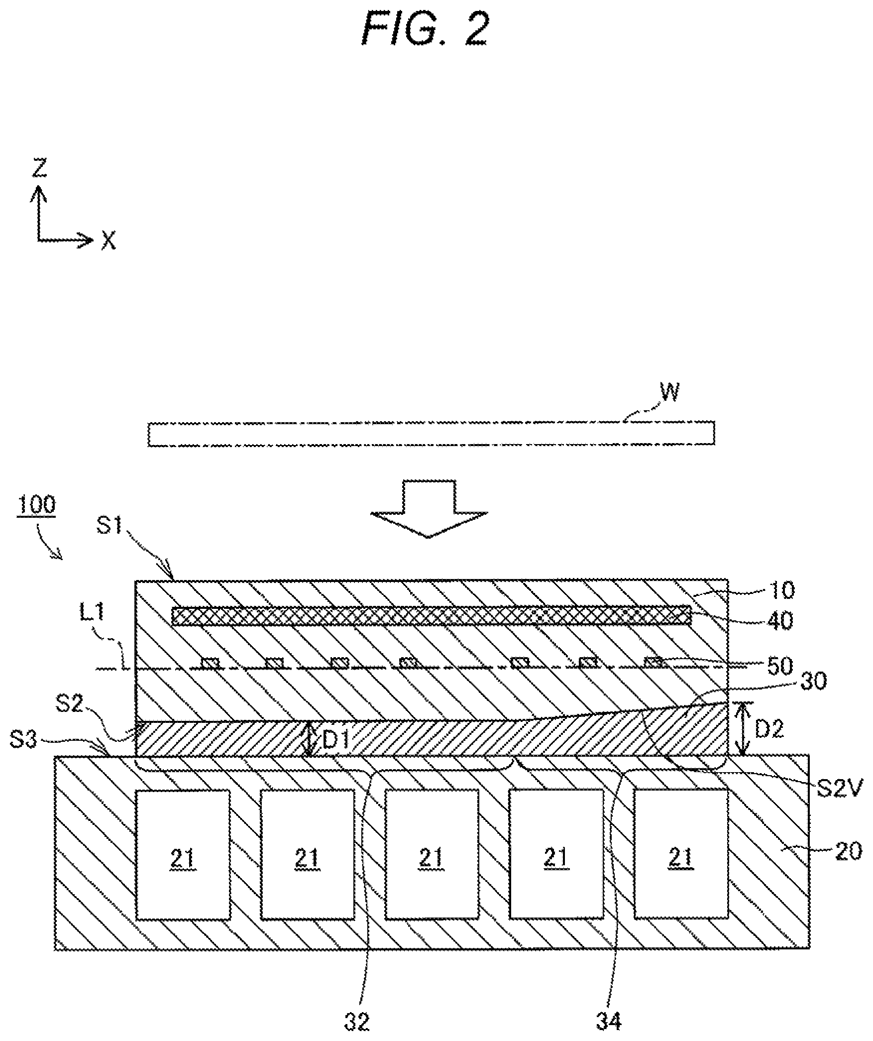 Patent US11784067 Figure 2 – Holding device and method for manufacturing holding device