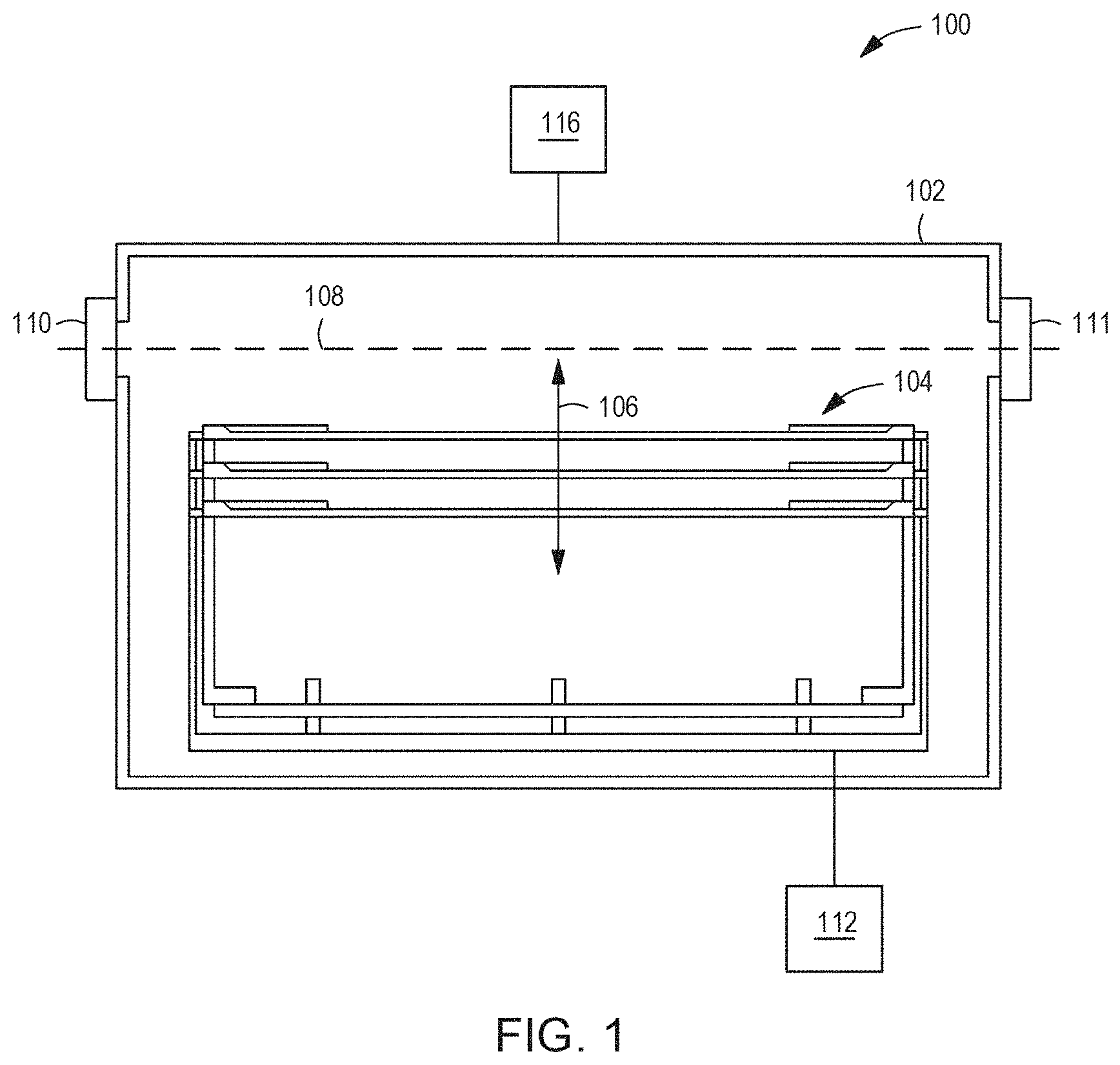 Patent US11784075 Figure 1 – Batch substrate support with warped substrate capability