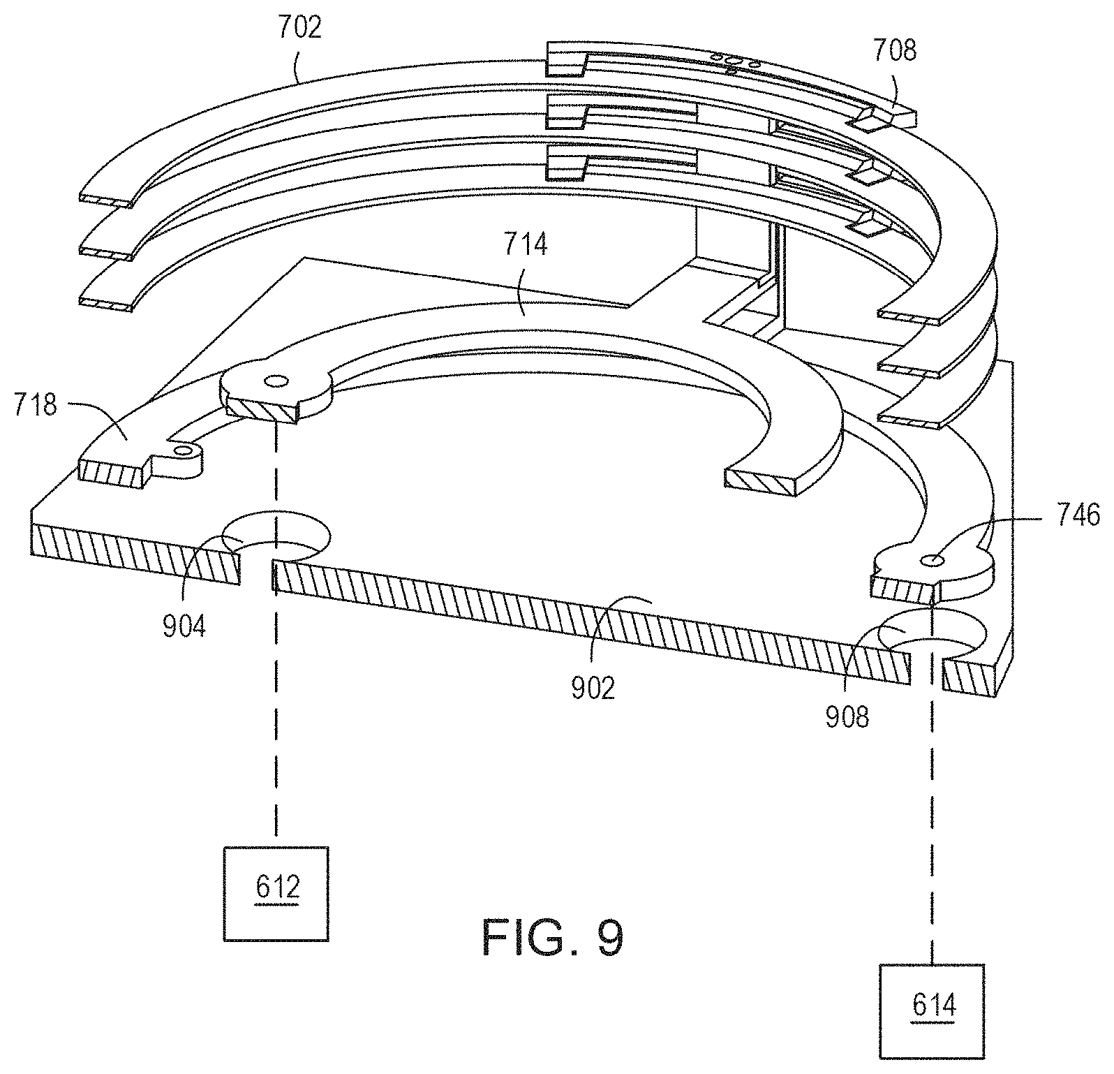 Patent US11784075 Figure 7 – Batch substrate support with warped substrate capability
