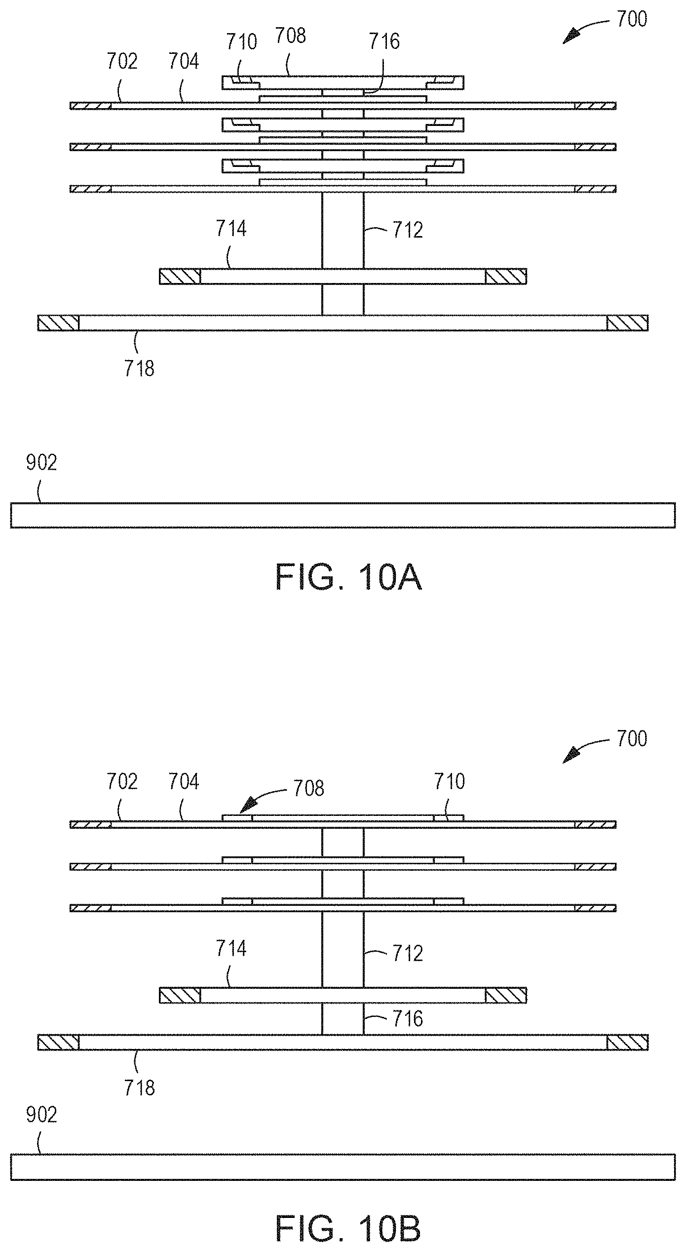 Patent US11784075 Figure 8 – Batch substrate support with warped substrate capability