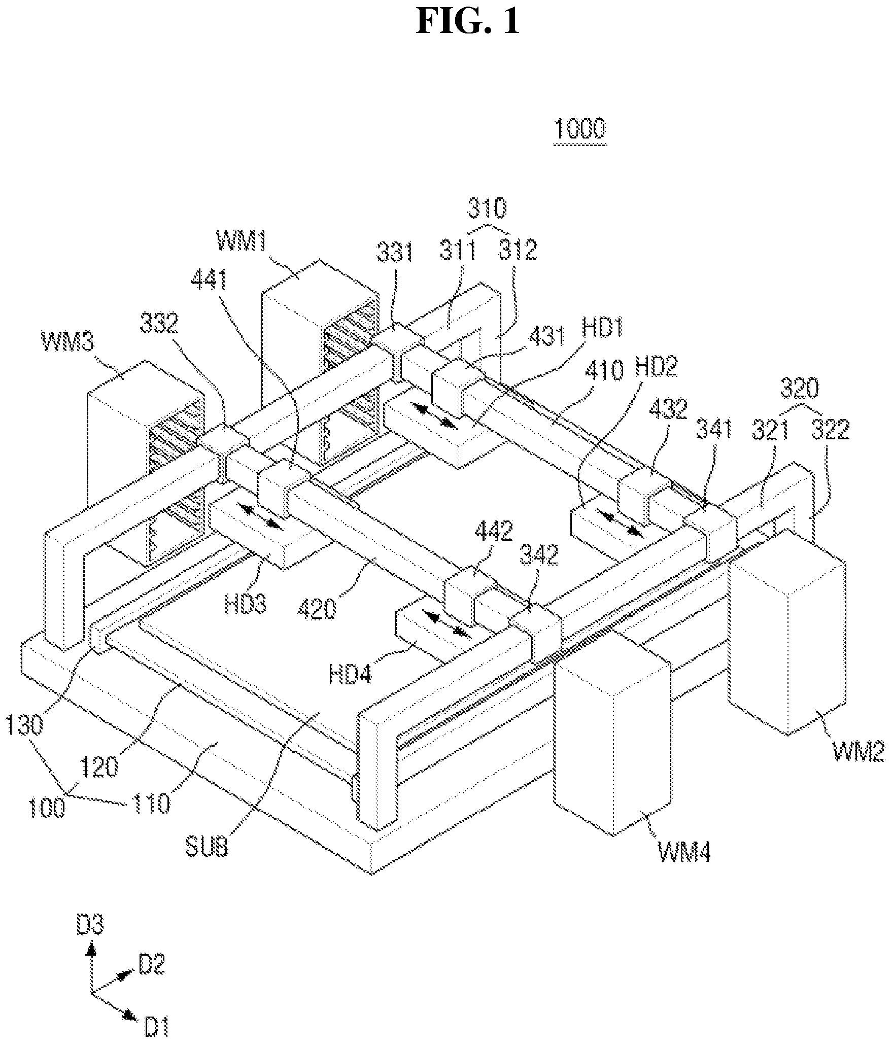 Patent US11784081 Figure 1 – Micro device transfer apparatus and method