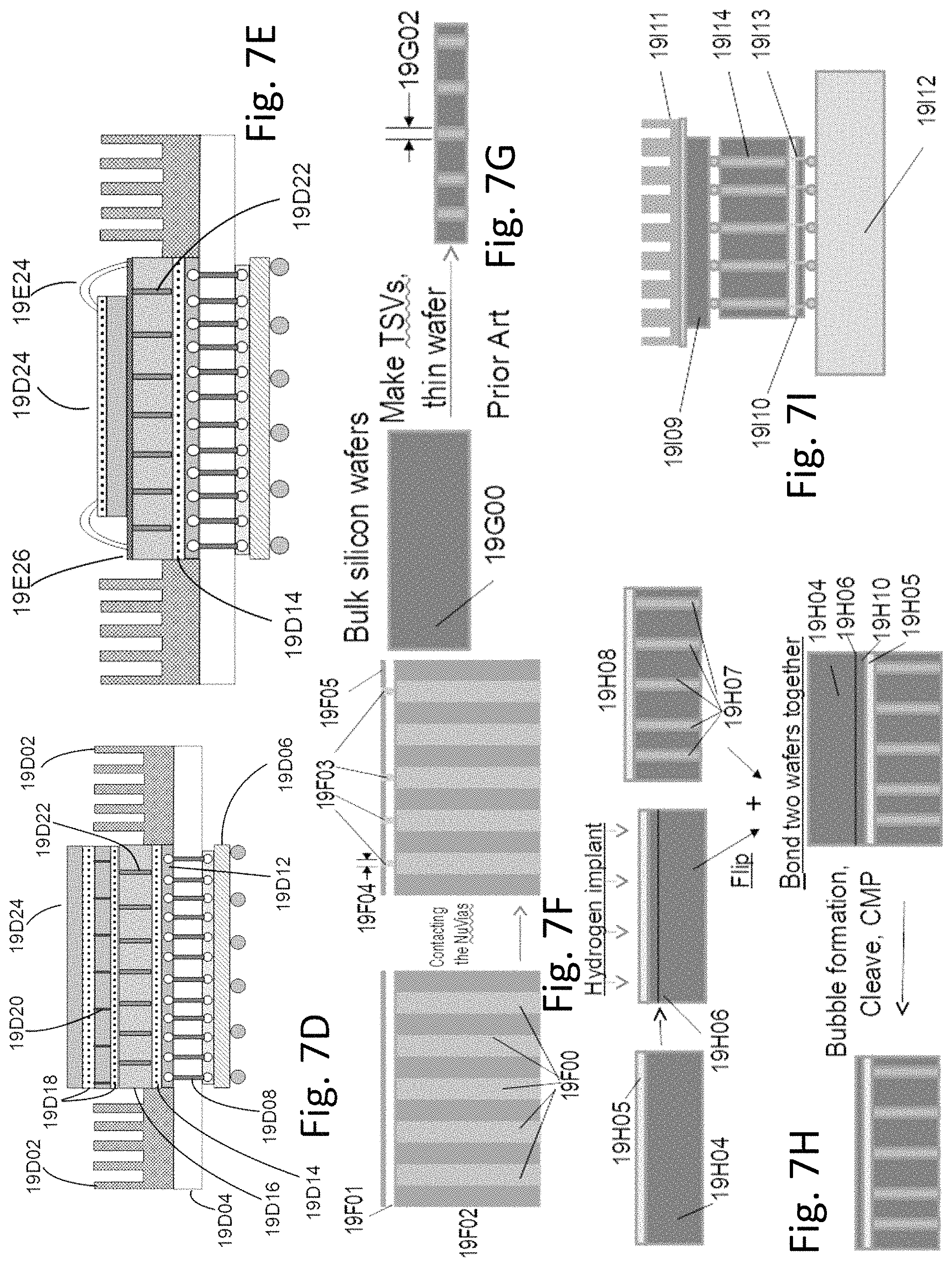 Patent US11784082 Figure 7 – 3D semiconductor device and structure with bonding