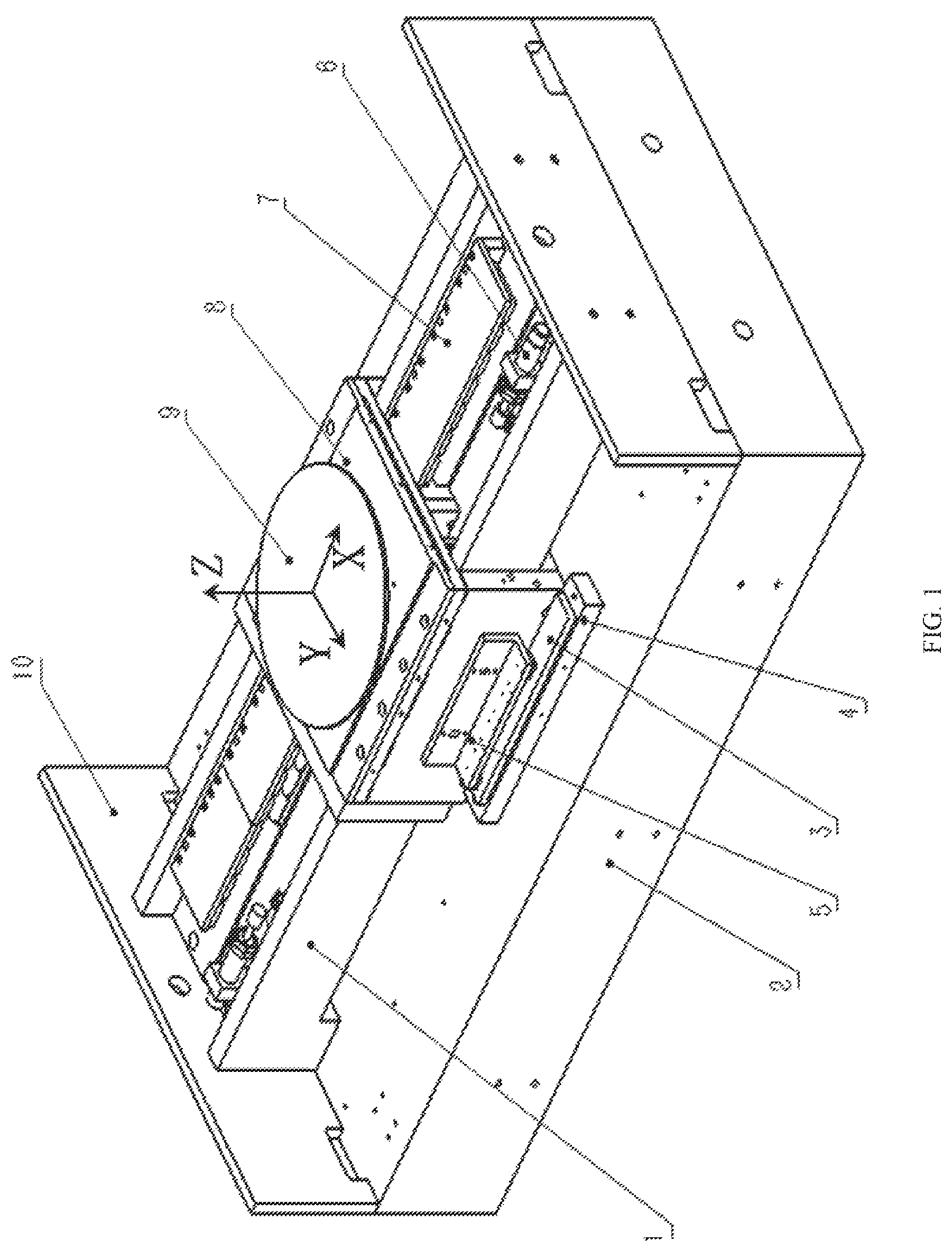 Patent US11784084 Figure 1 – High precision air bearing stage with capability of parasitic error compensation