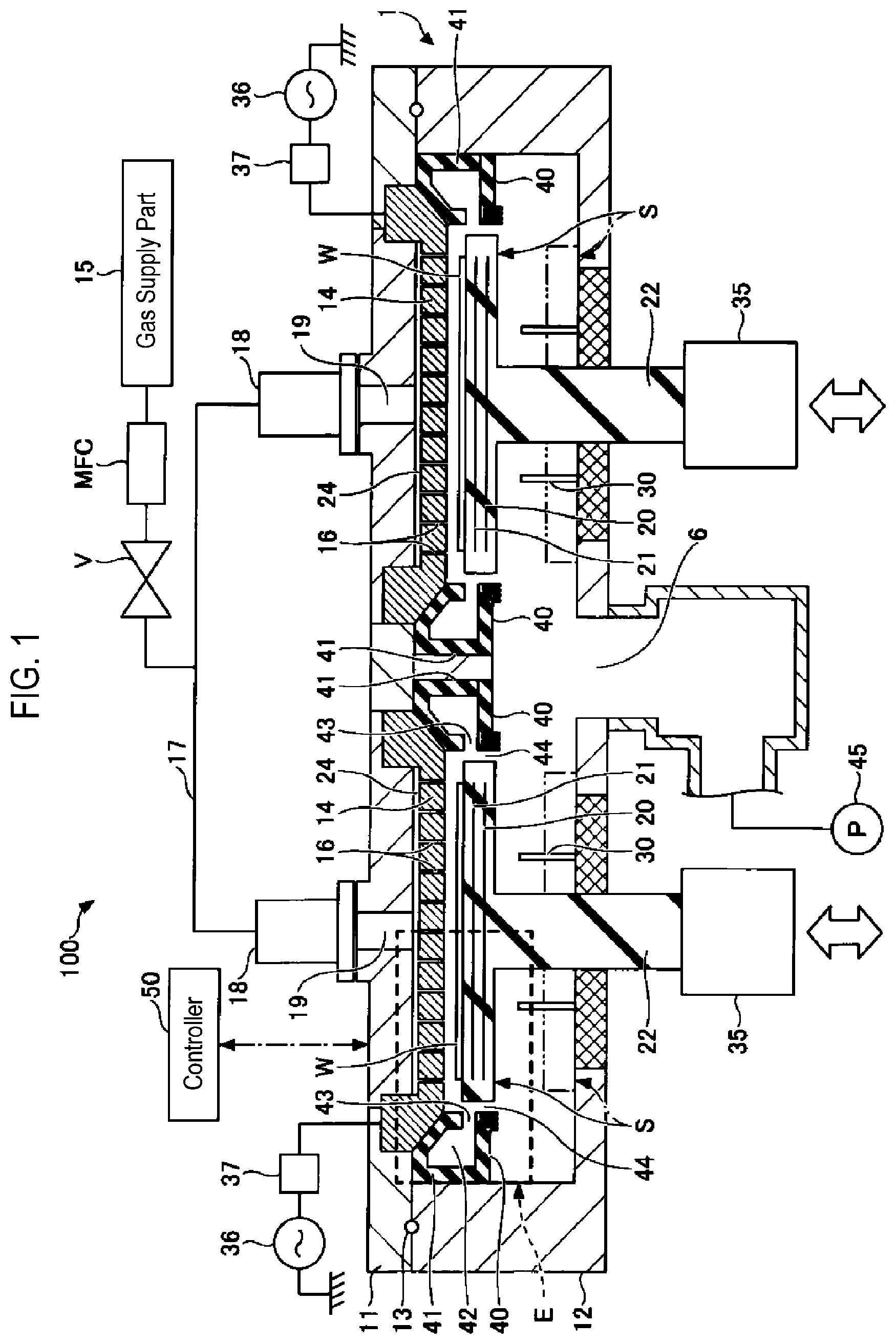 Patent US11784085 — Plasma processing apparatus — Figure 1