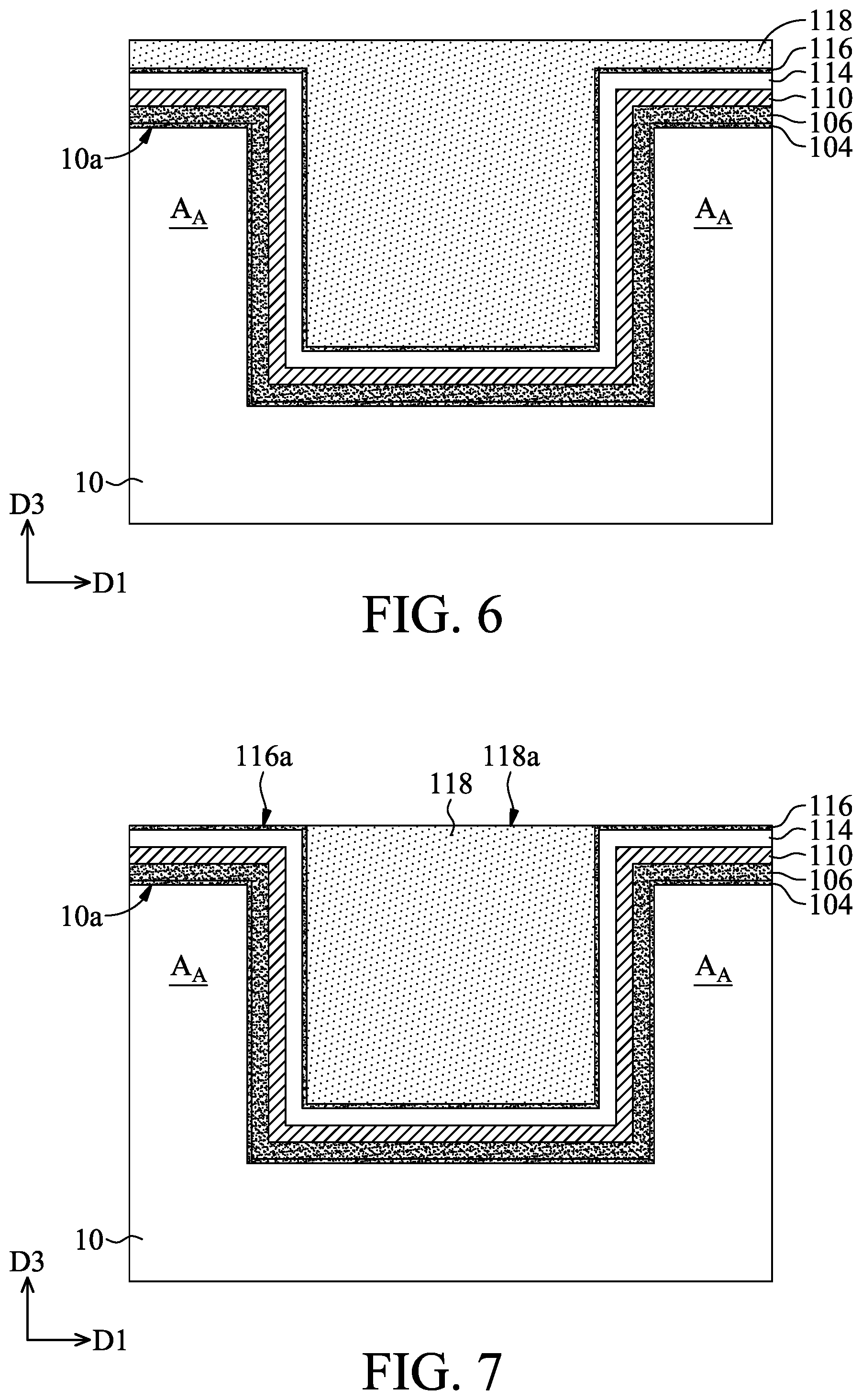 Patent US11784087 Figure 4 – Semiconductor structure having layers in a trench and method of manufacturing the same