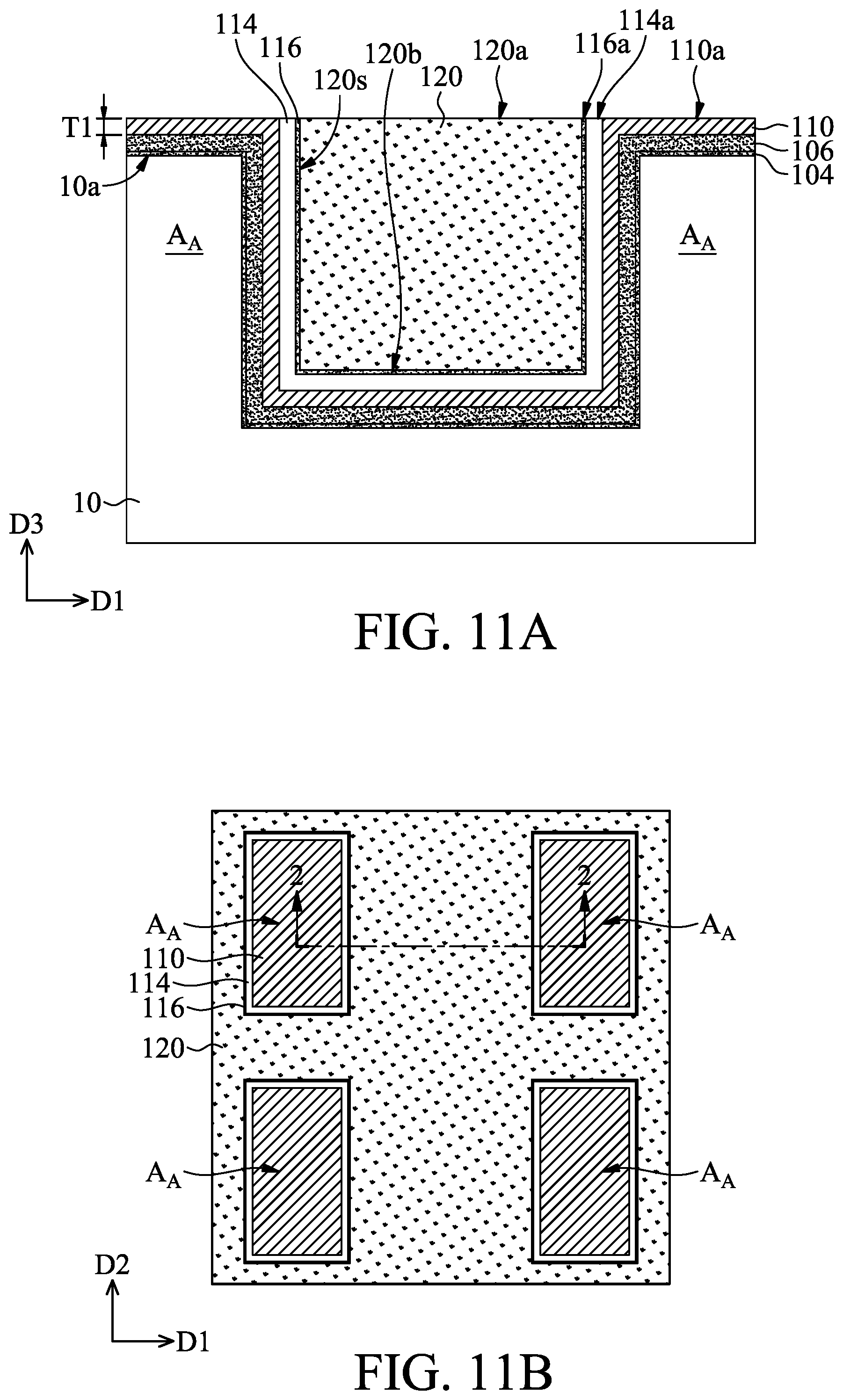 Patent US11784087 Figure 8 – Semiconductor structure having layers in a trench and method of manufacturing the same