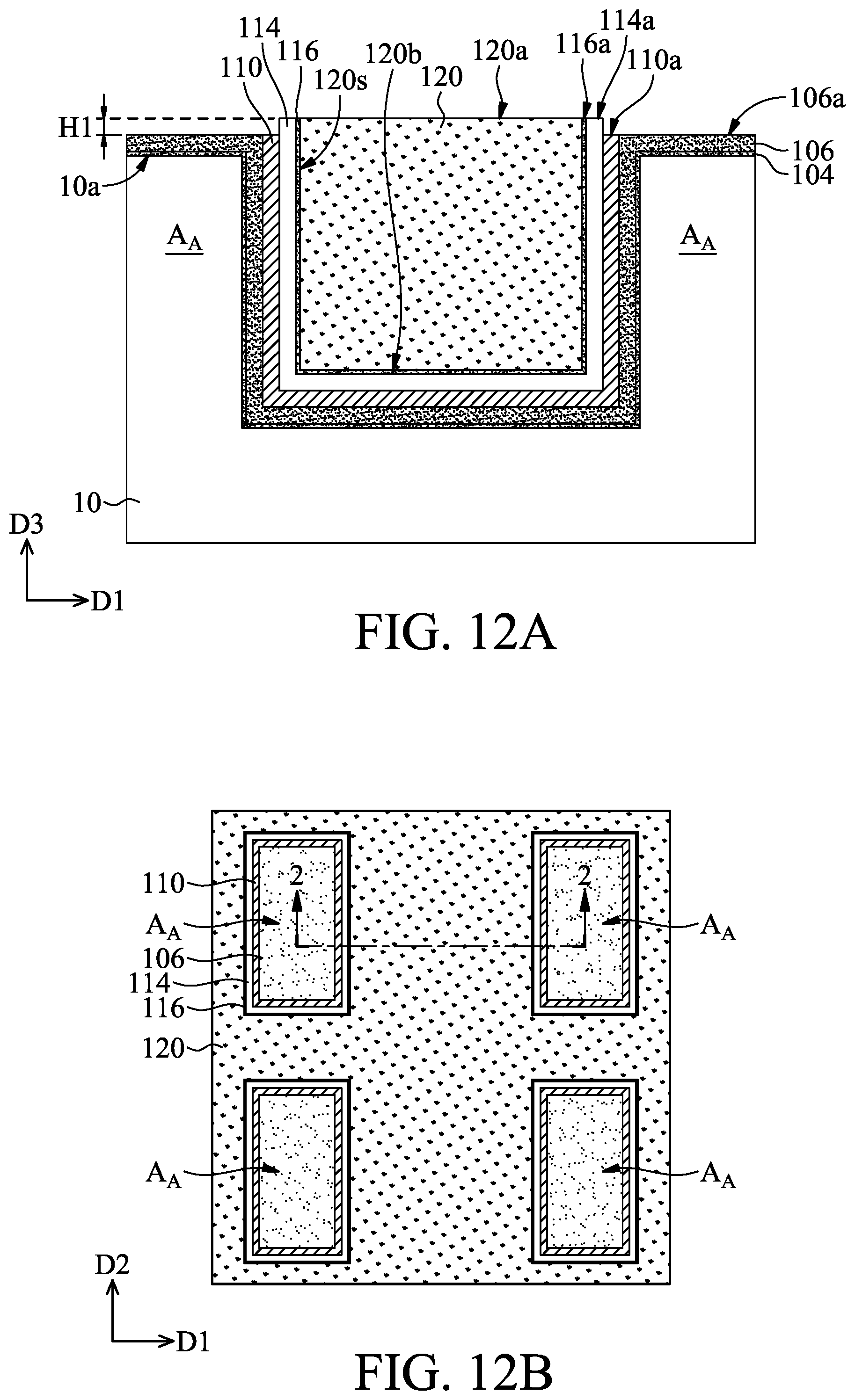 Patent US11784087 Figure 9 – Semiconductor structure having layers in a trench and method of manufacturing the same