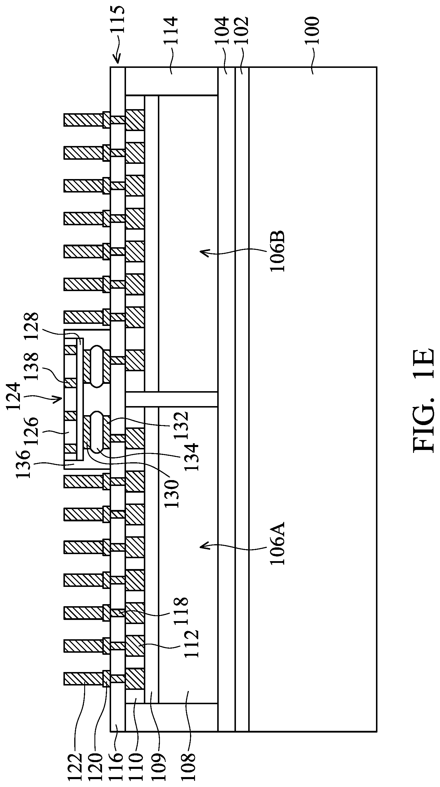 Patent US11784091 Figure 5 – Structure and formation method of chip package with fan-out feature