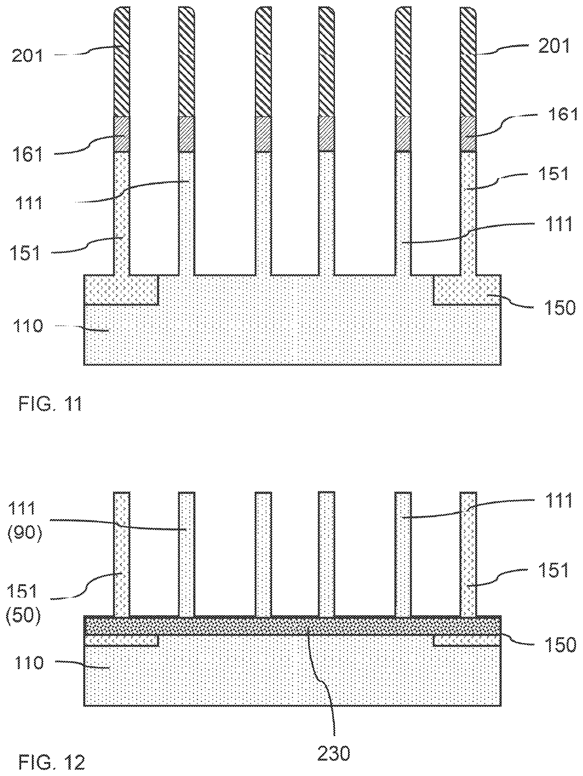 Patent US11784095 Figure 7 – Fabrication of a vertical fin field effect transistor with reduced dimensional variations