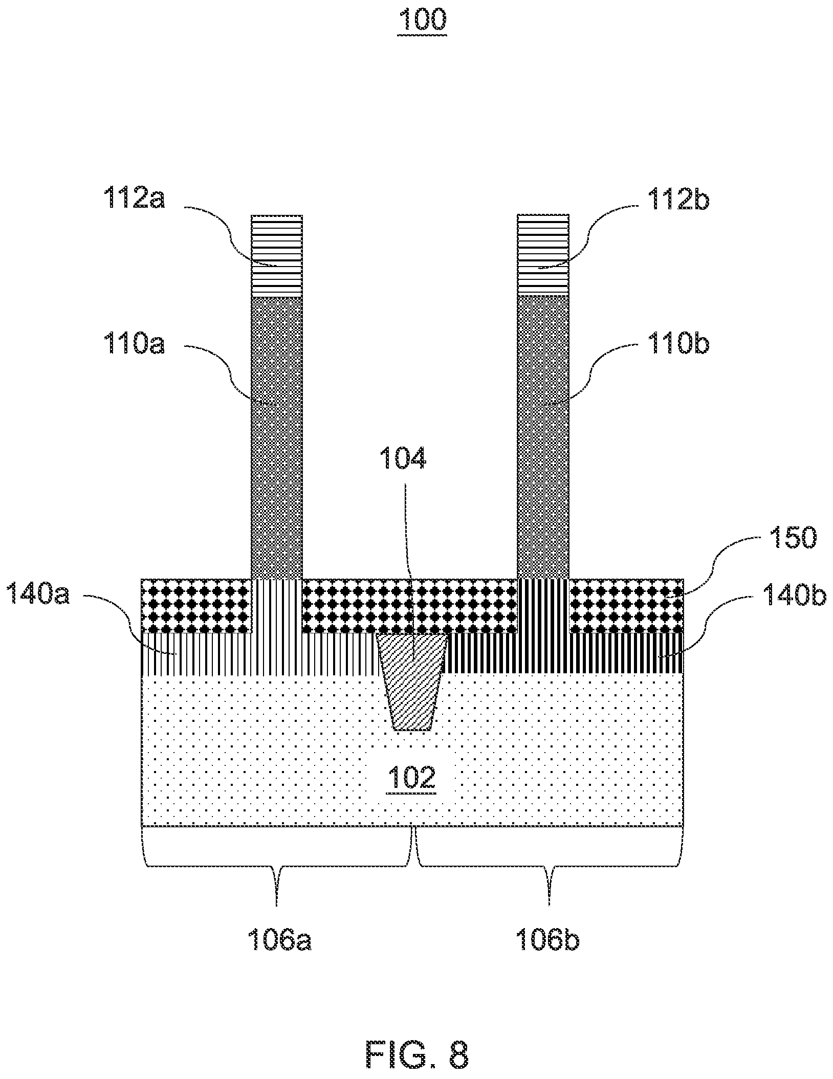 Patent US11784096 Figure 8 – Vertical transport field-effect transistors having germanium channel surfaces
