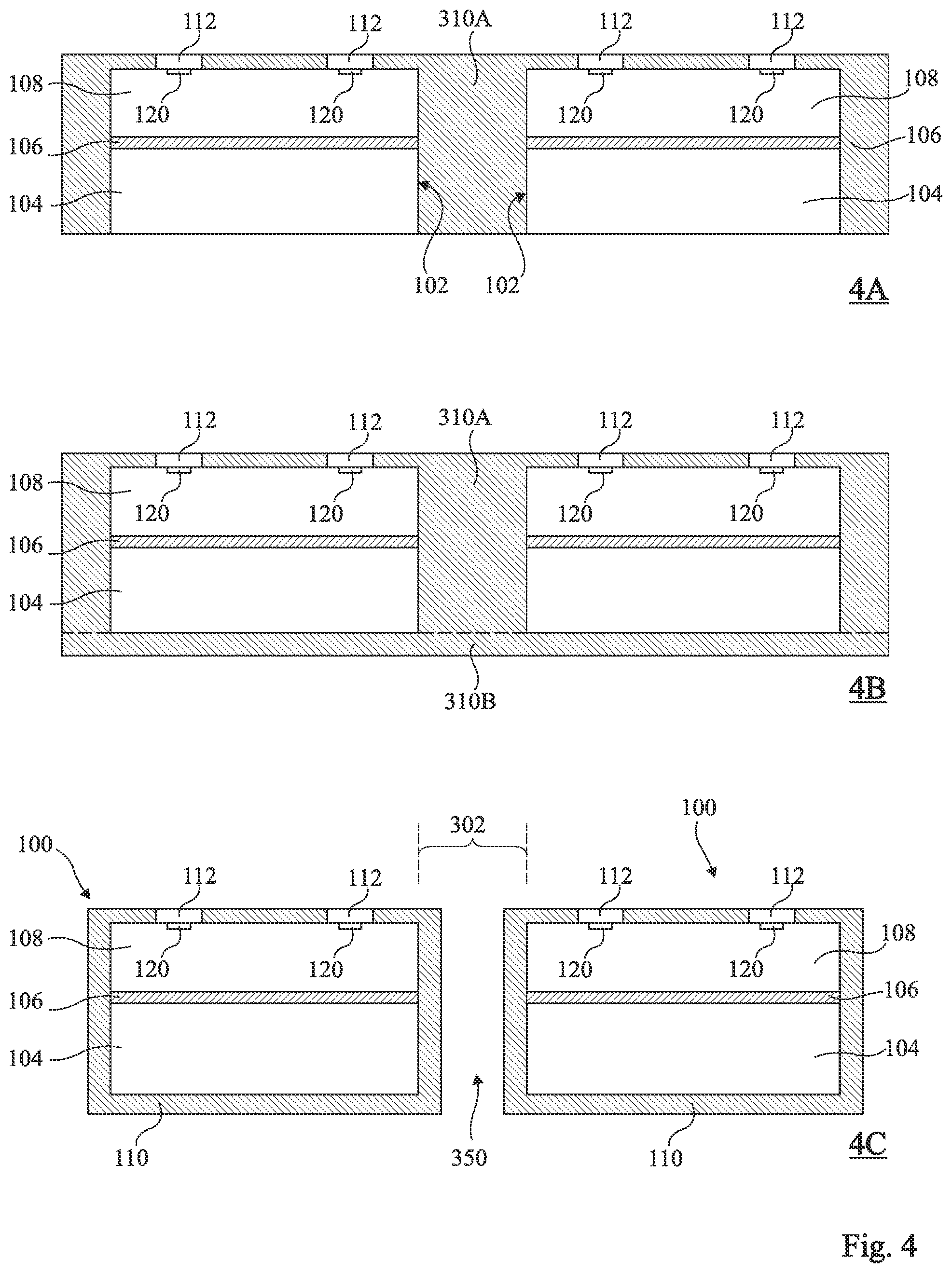 Patent US11784104 Figure 3 – Method of forming electronic chip package having a conductive layer between a chip and a support