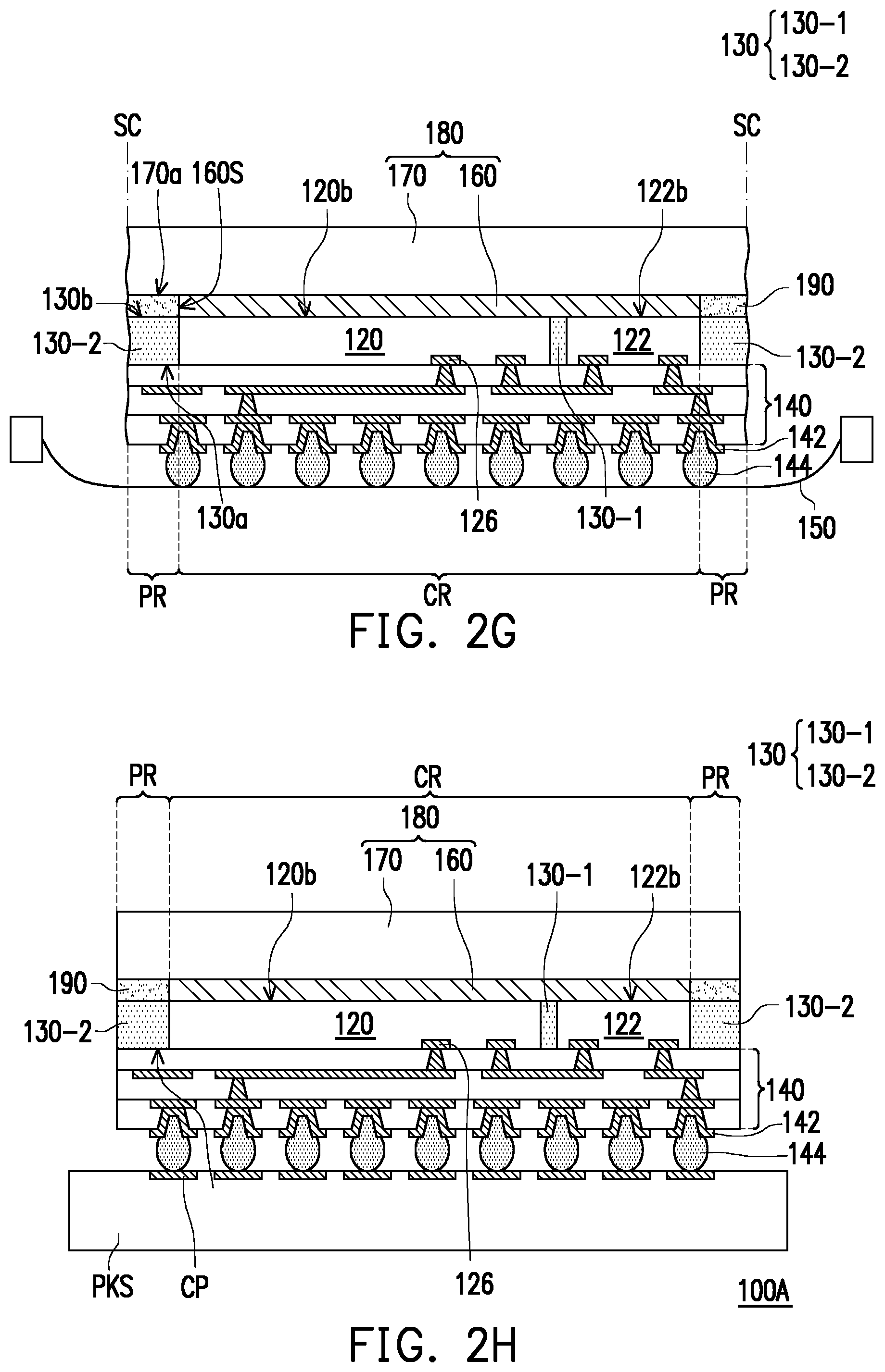 Patent US11784106 Figure 5 – Semiconductor package and manufacturing method thereof