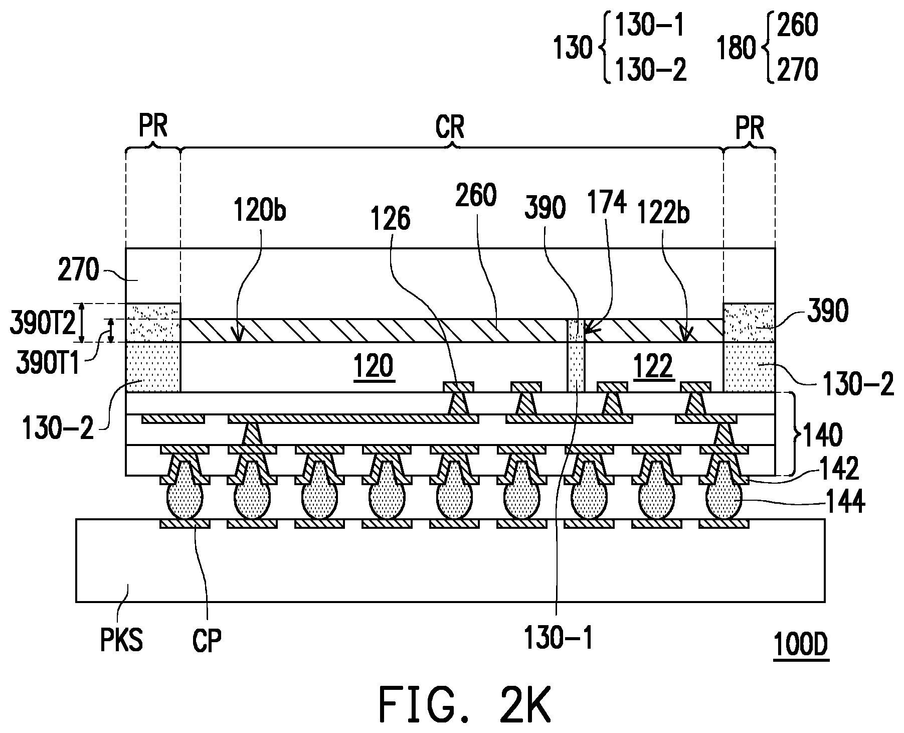 Patent US11784106 Figure 7 – Semiconductor package and manufacturing method thereof