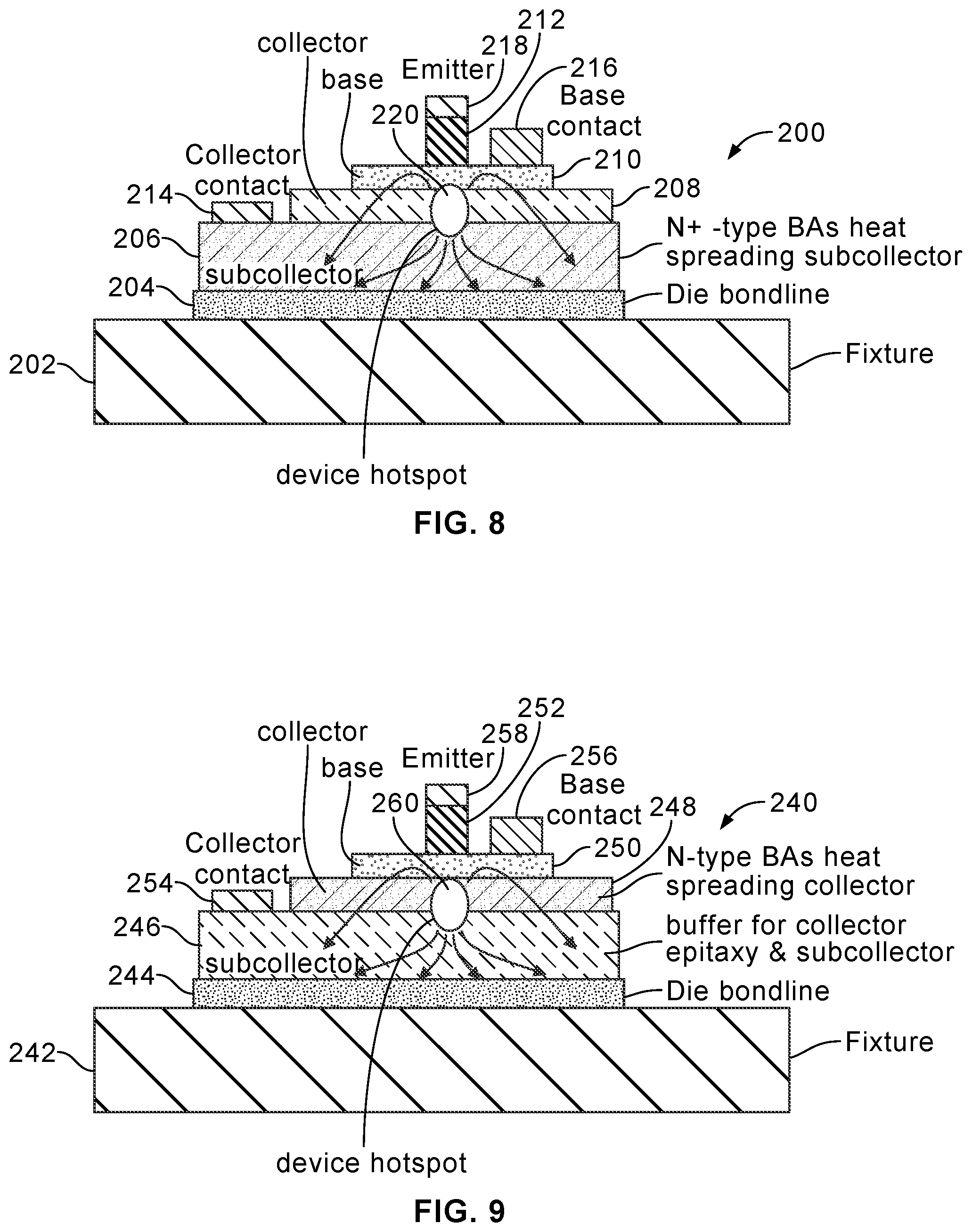 Patent US11784107 Figure 7 – Semiconductor device passive thermal management
