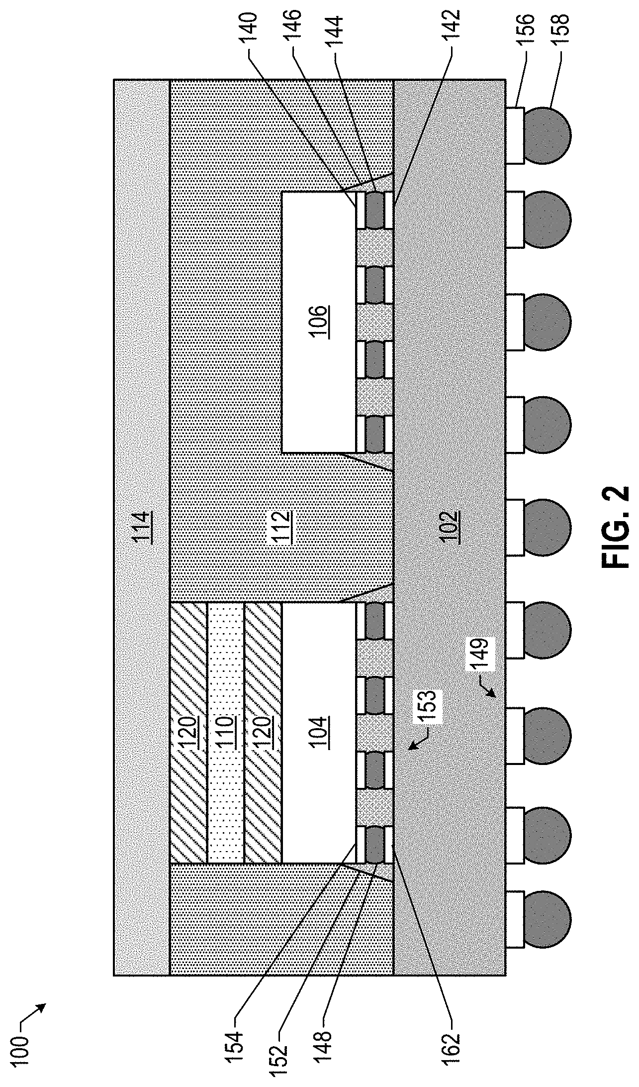 Patent US11784108 Figure 2 – Thermal management in integrated circuit packages