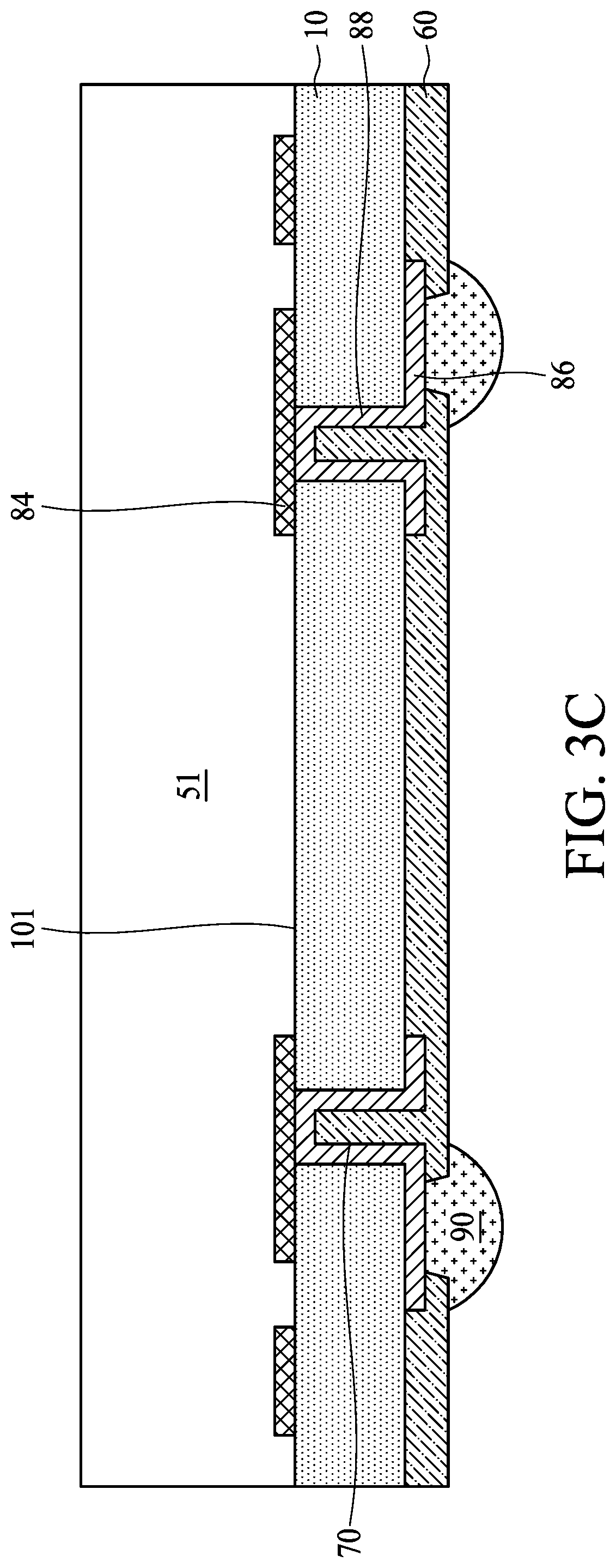 Patent US11784110 Figure 5 – Semiconductor package and method for manufacturing the same