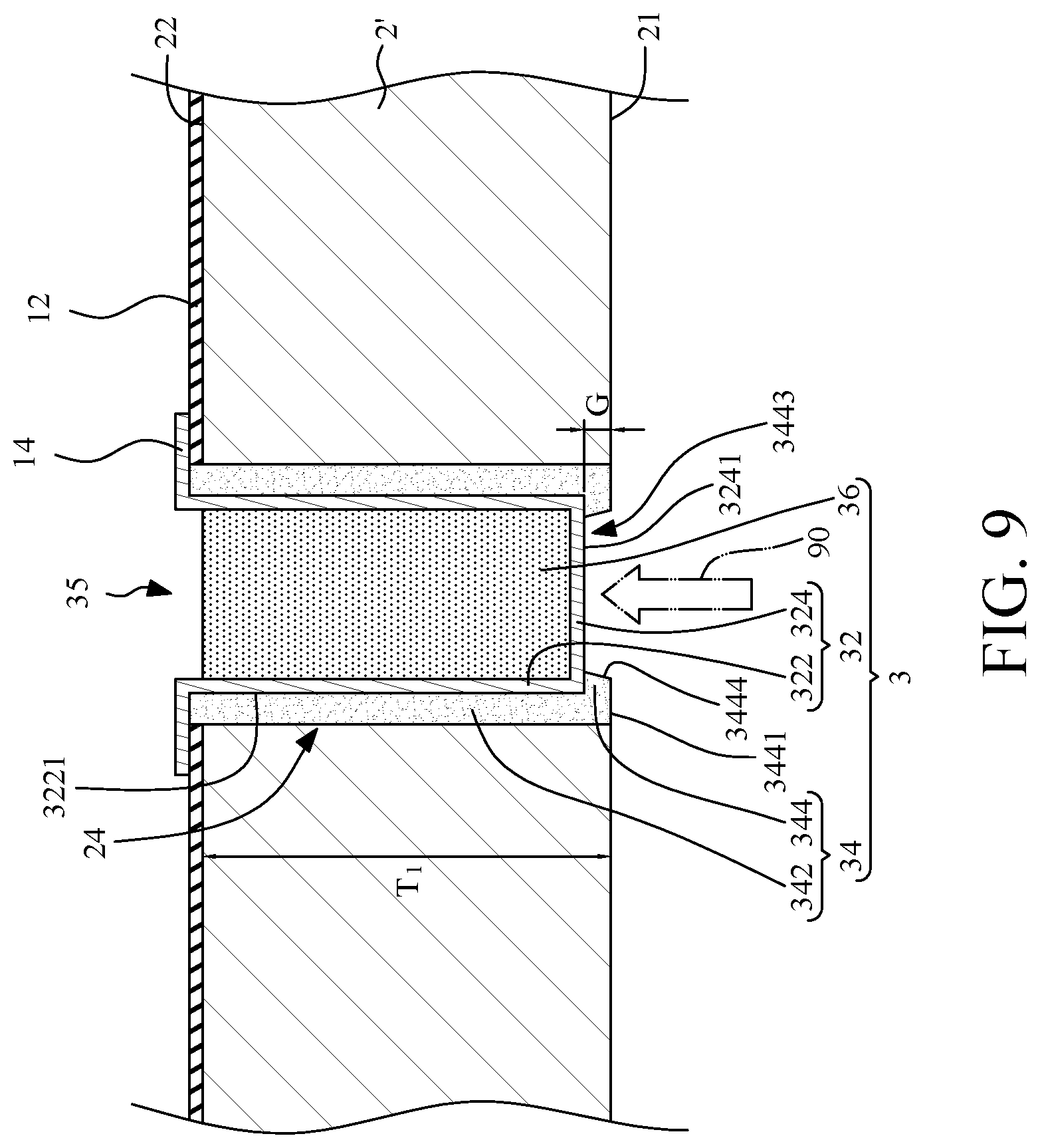 Patent US11784111 Figure 9 – Semiconductor device and method for manufacturing the same